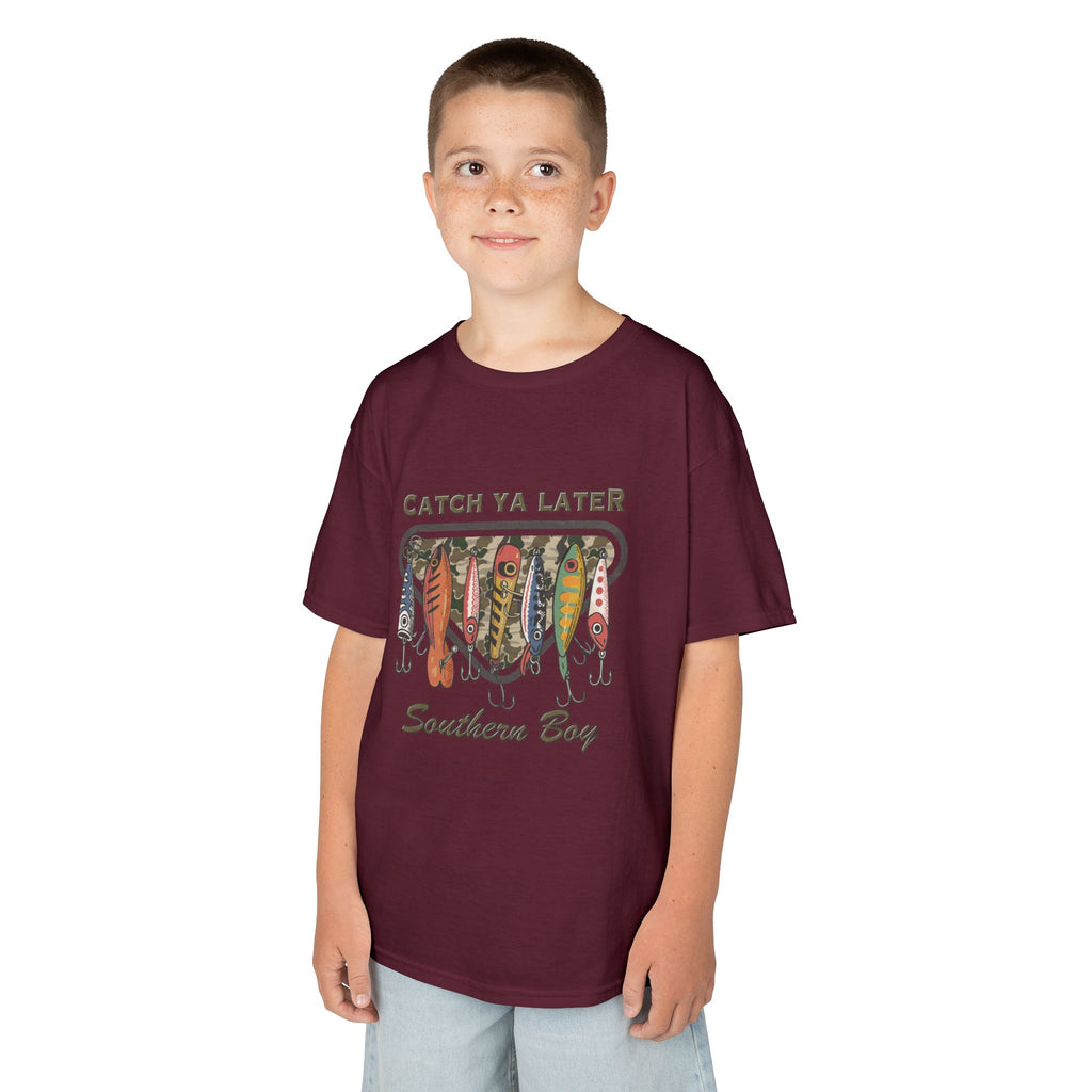 Kids Catch Ya Later Southern Boy" Lure Graphic Tee