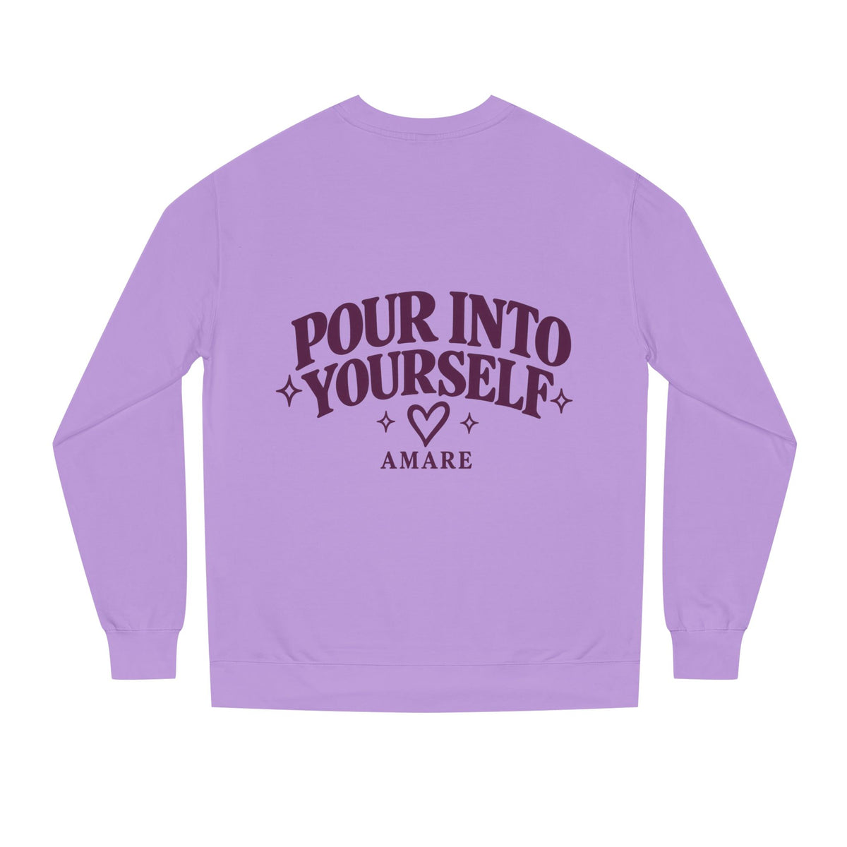 Pour Into Yourself Sweatshirt — Self-Care Crewneck with Heart Drink Graphic