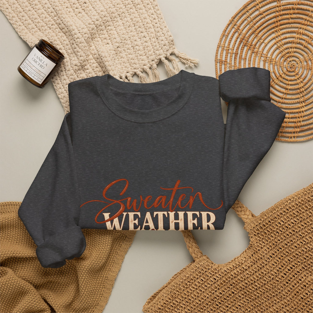 Sweater Weather & Sunday Worship Crewneck Sweatshirt