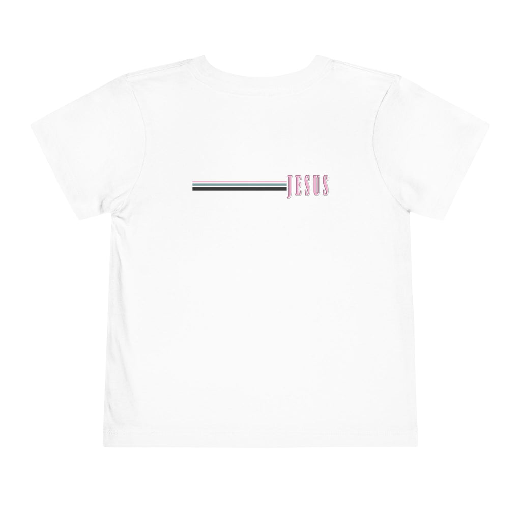 Toddler Tee — "Jesus Loves Me" Pastel Faith Graphic