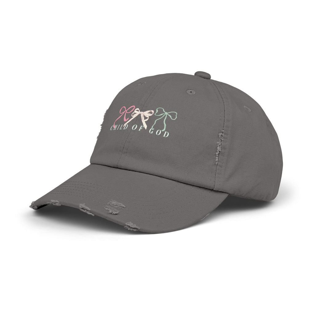 Distressed Cap — Child of God Bows Embroidered Hat
