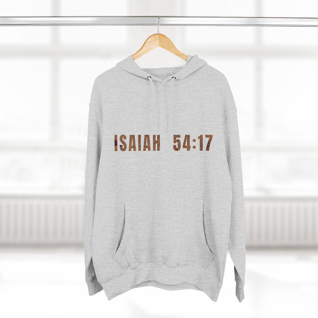 Isaiah 54:17 Hoodie "No Weapon Formed Shall Prosper"