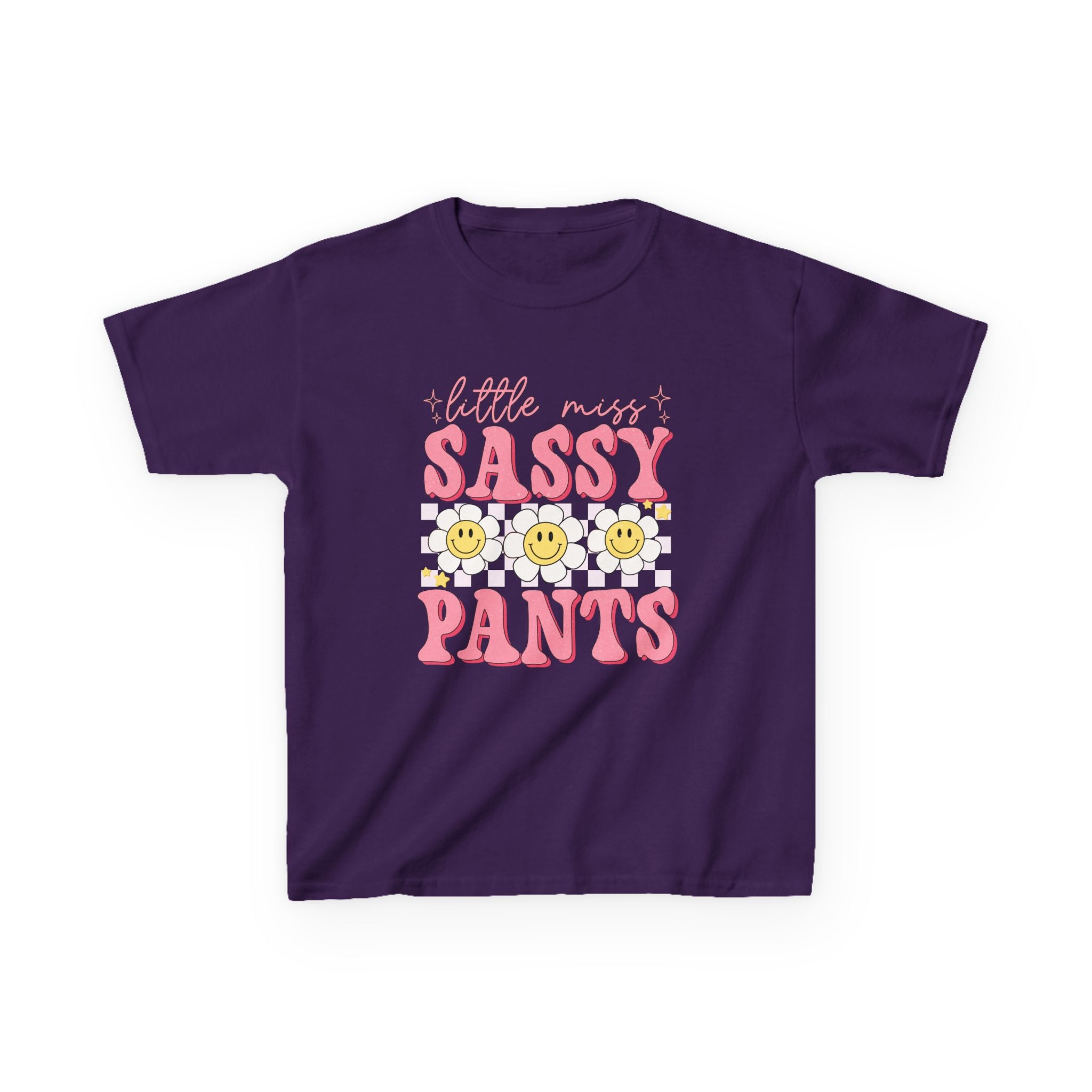 Kids T-Shirt — "Little Miss Sassy Pants" Cute Daisy Graphic Tee