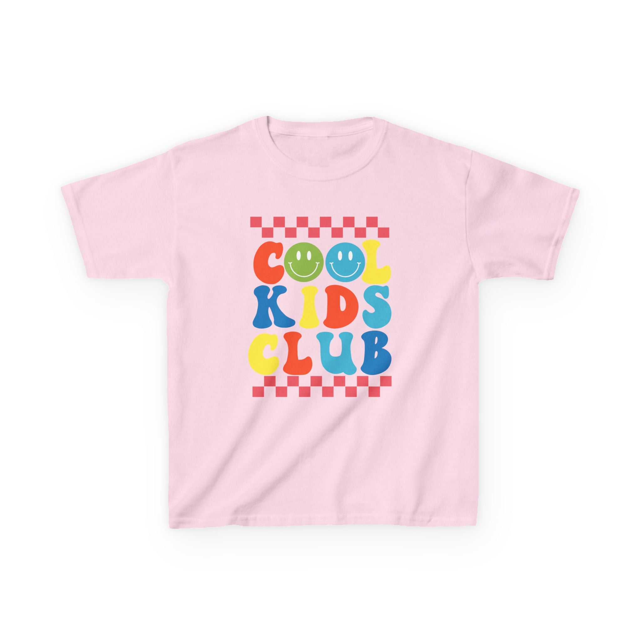 Kids Tee — "Cool Kids Club" Retro Smiley Graphic