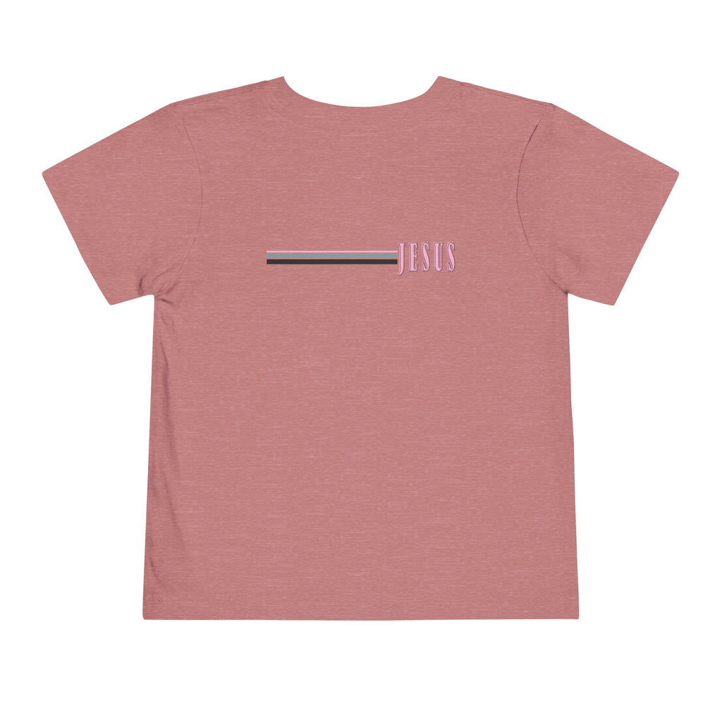 Toddler Tee — "Jesus Loves Me" Pastel Faith Graphic