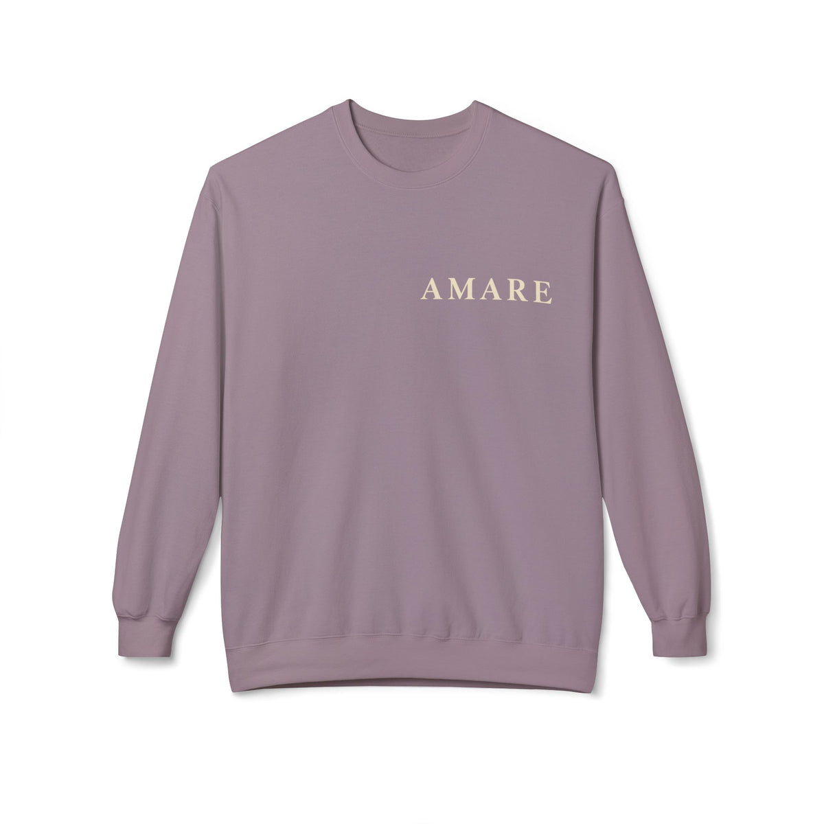 Amare 'Love Serve Grow' Crewneck Sweatshirt — Cozy Brown Inspirational Pullover