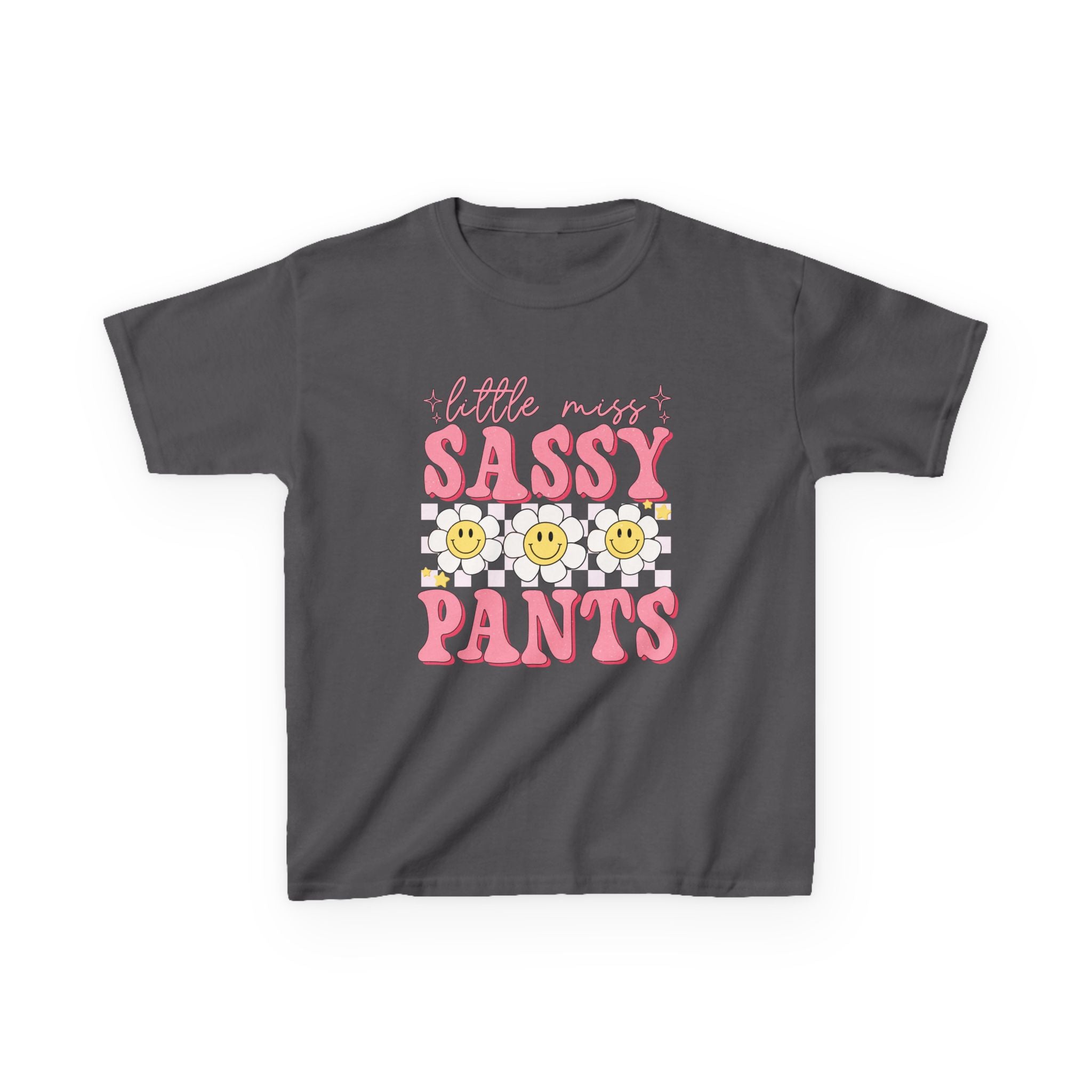 Kids T-Shirt — "Little Miss Sassy Pants" Cute Daisy Graphic Tee