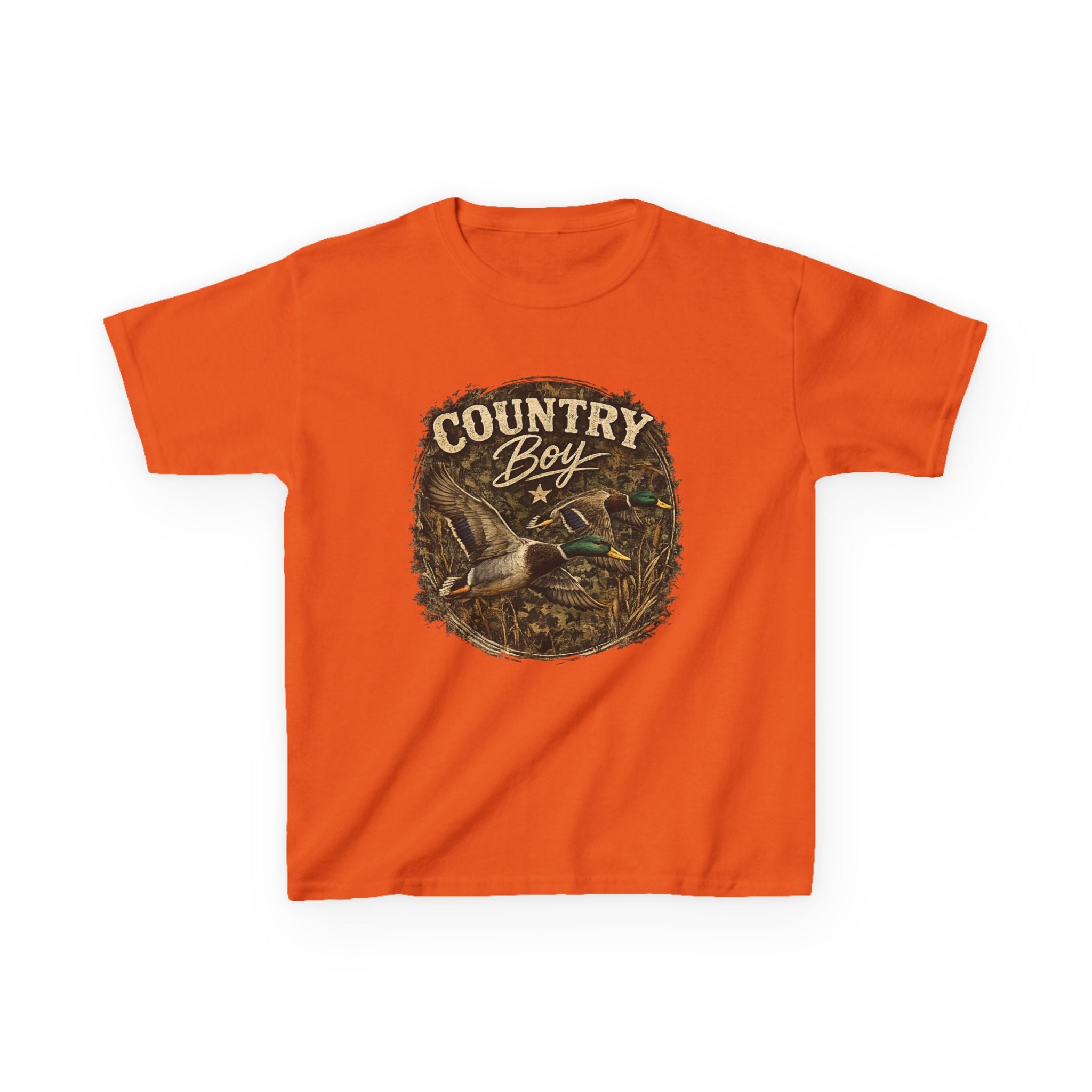 Kids Tee — "Country Boy" Duck Hunting Graphic