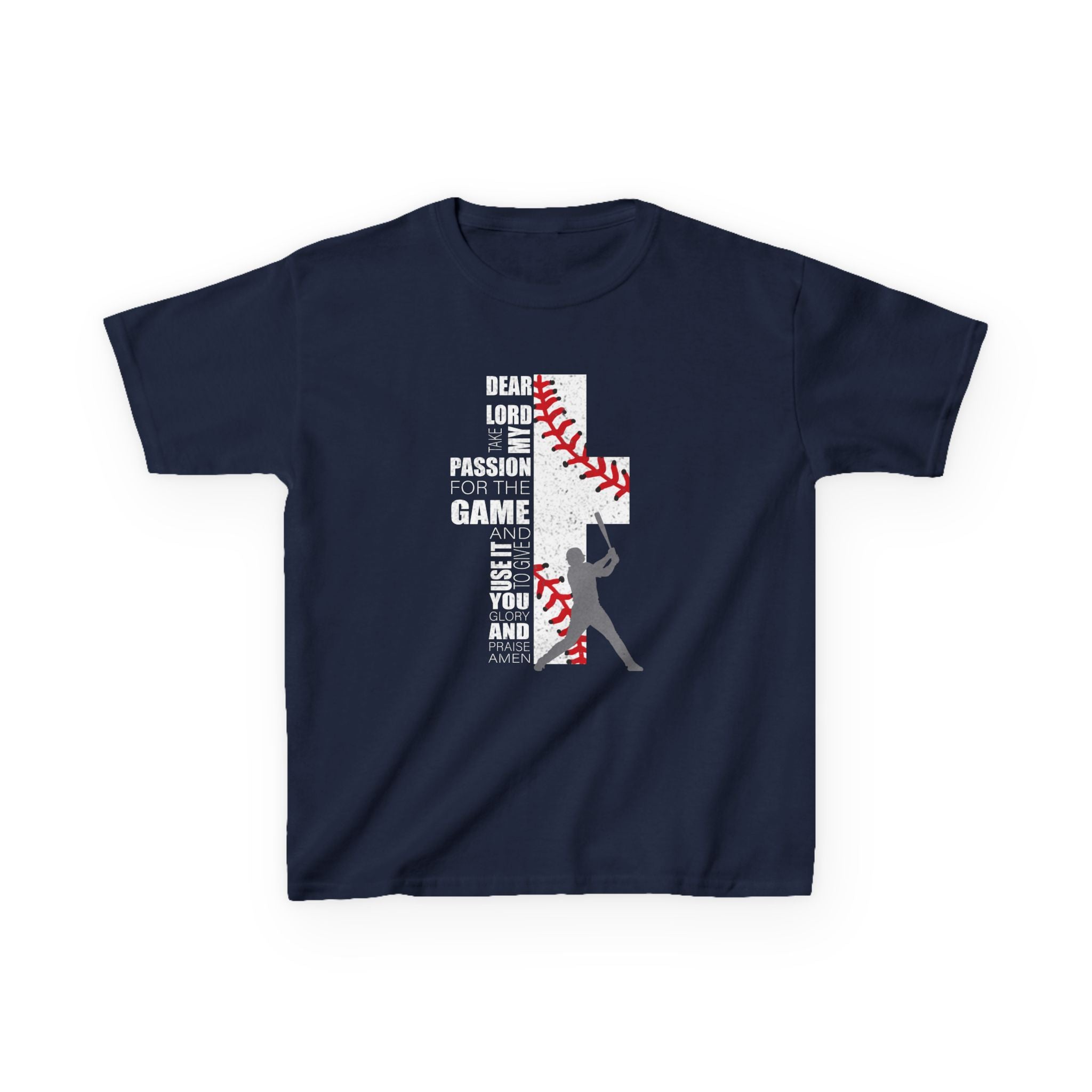 Kids Baseball Cross T-Shirt — 'Passion for the Game' Youth Tee