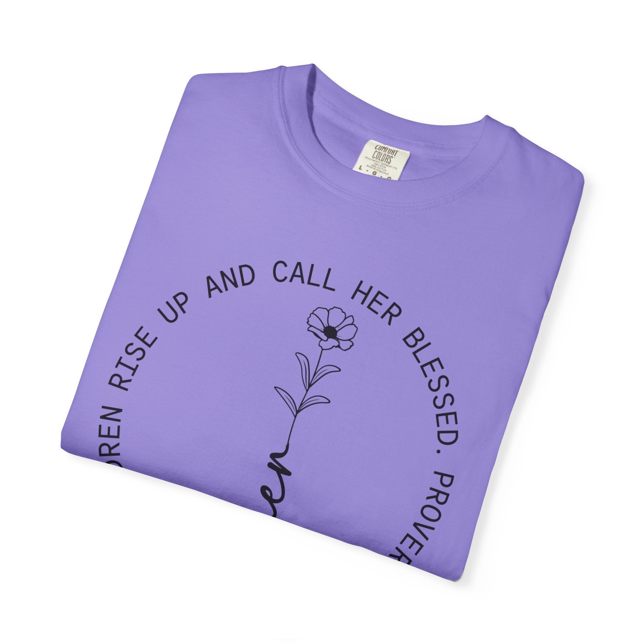 T‑Shirt — “Mother” Floral Scripture Tee (Proverbs 31:28)