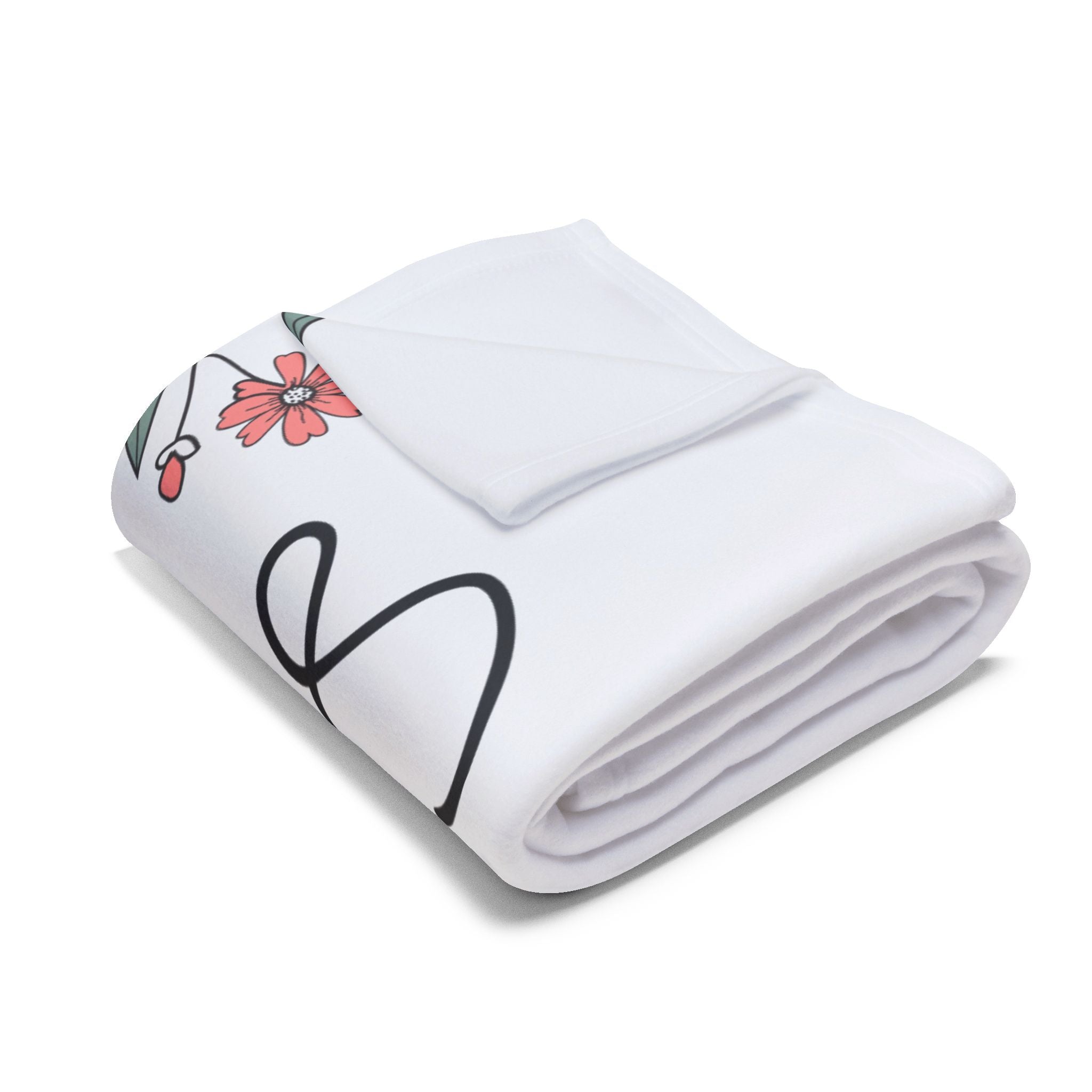 Arctic Fleece Blanket — "She is"  (Strong, Brave, Loving, Kind)