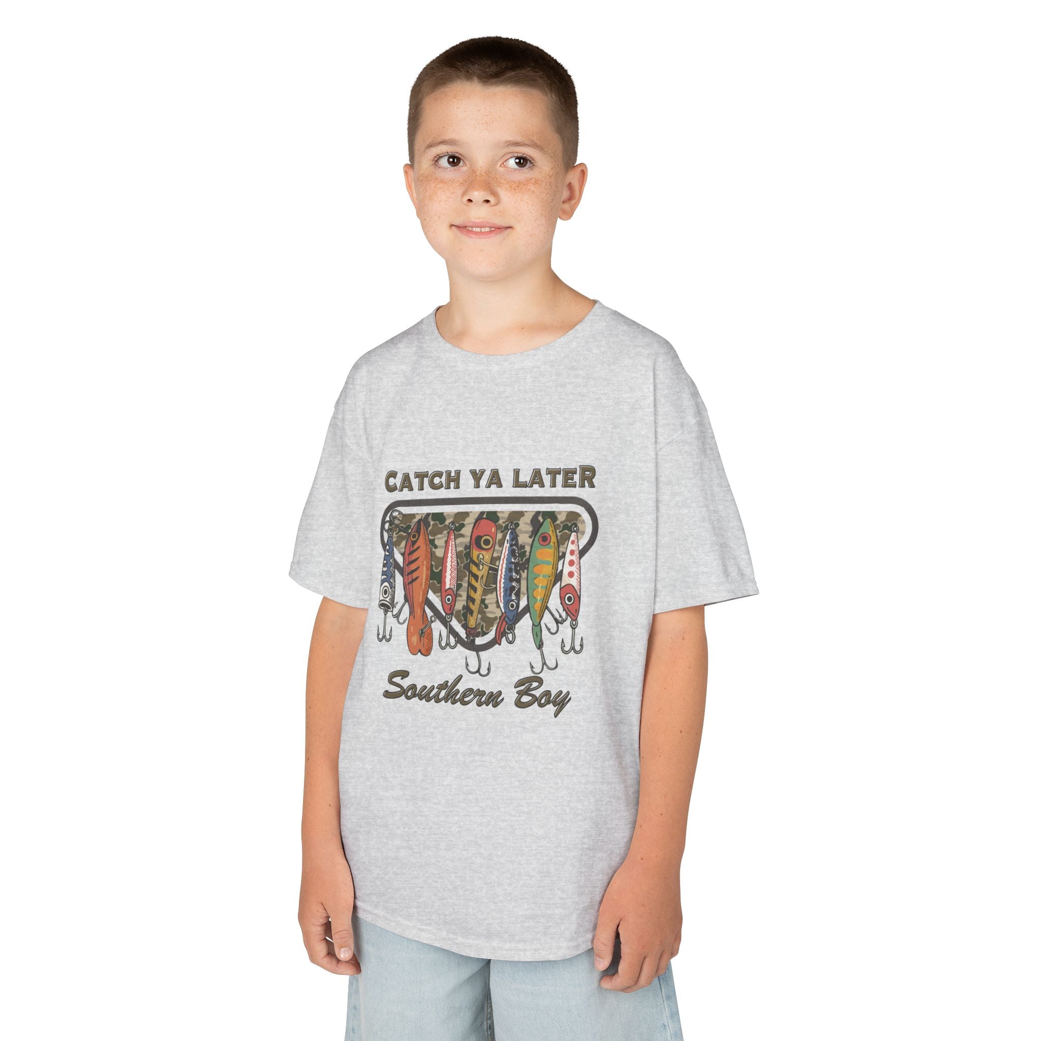 Kids Catch Ya Later Southern Boy" Lure Graphic Tee