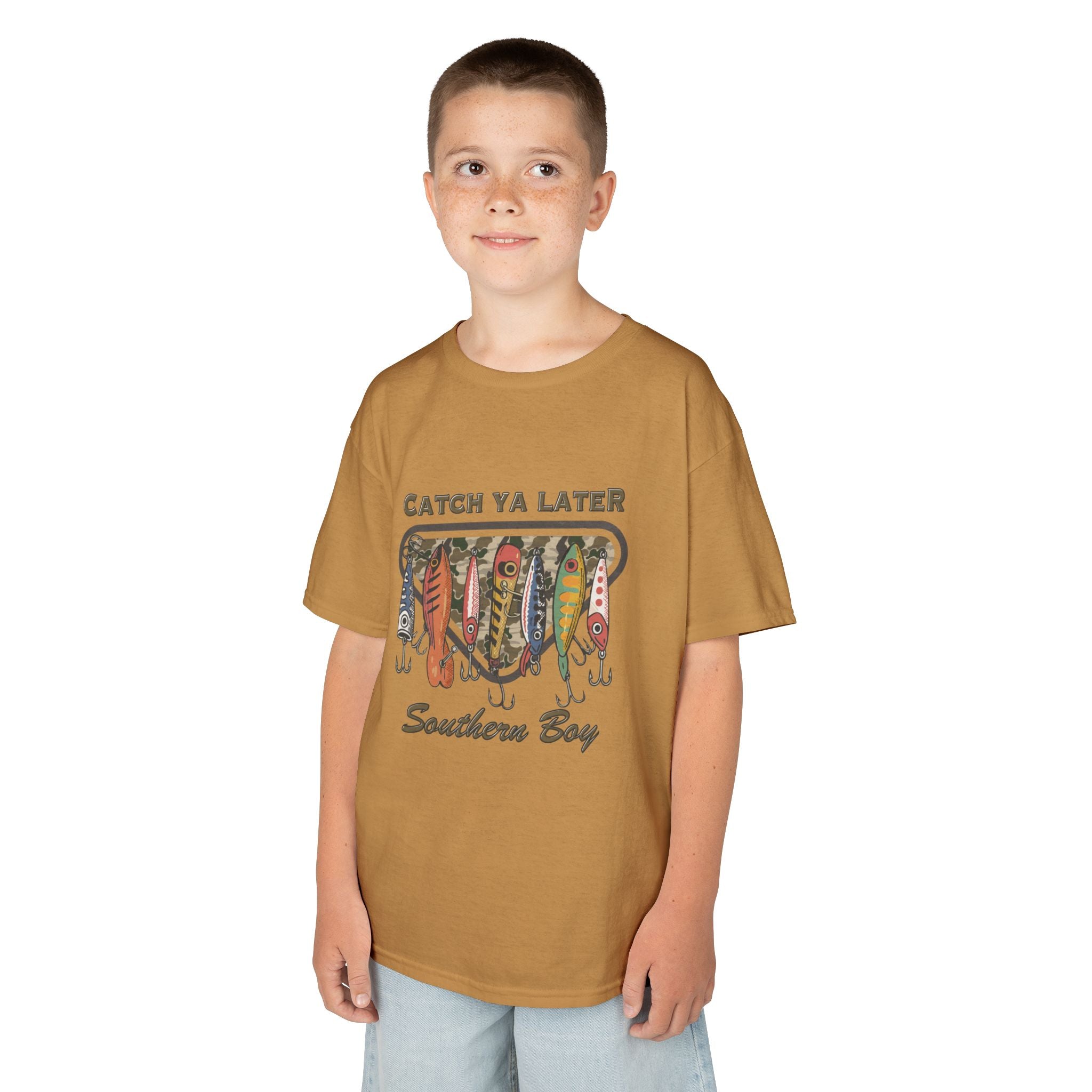 Kids Catch Ya Later Southern Boy" Lure Graphic Tee