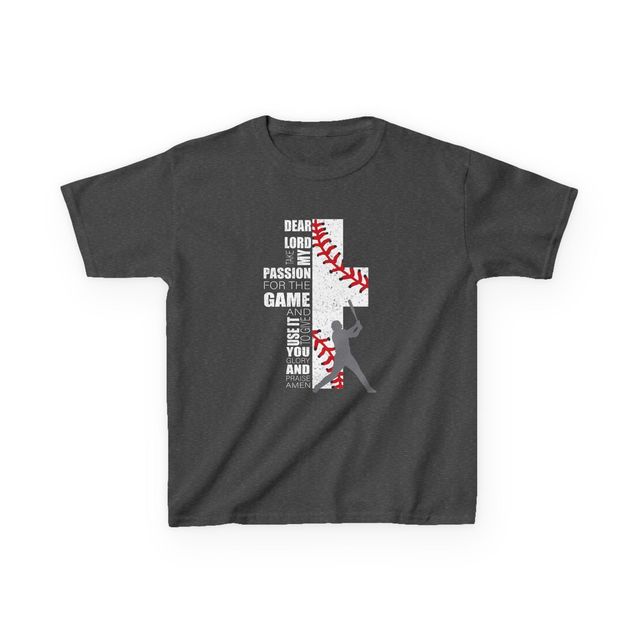 Kids Baseball Cross T-Shirt — 'Passion for the Game' Youth Tee