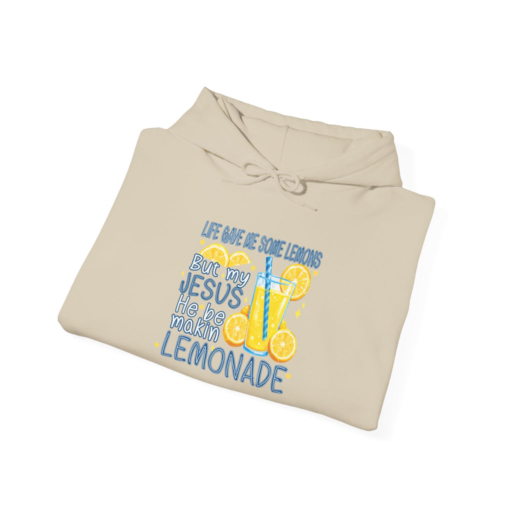 Christian Lemonade Hoodie – "Life Gave Me Lemons, Jesus Made Lemonade" Cozy Faith Sweatshirt