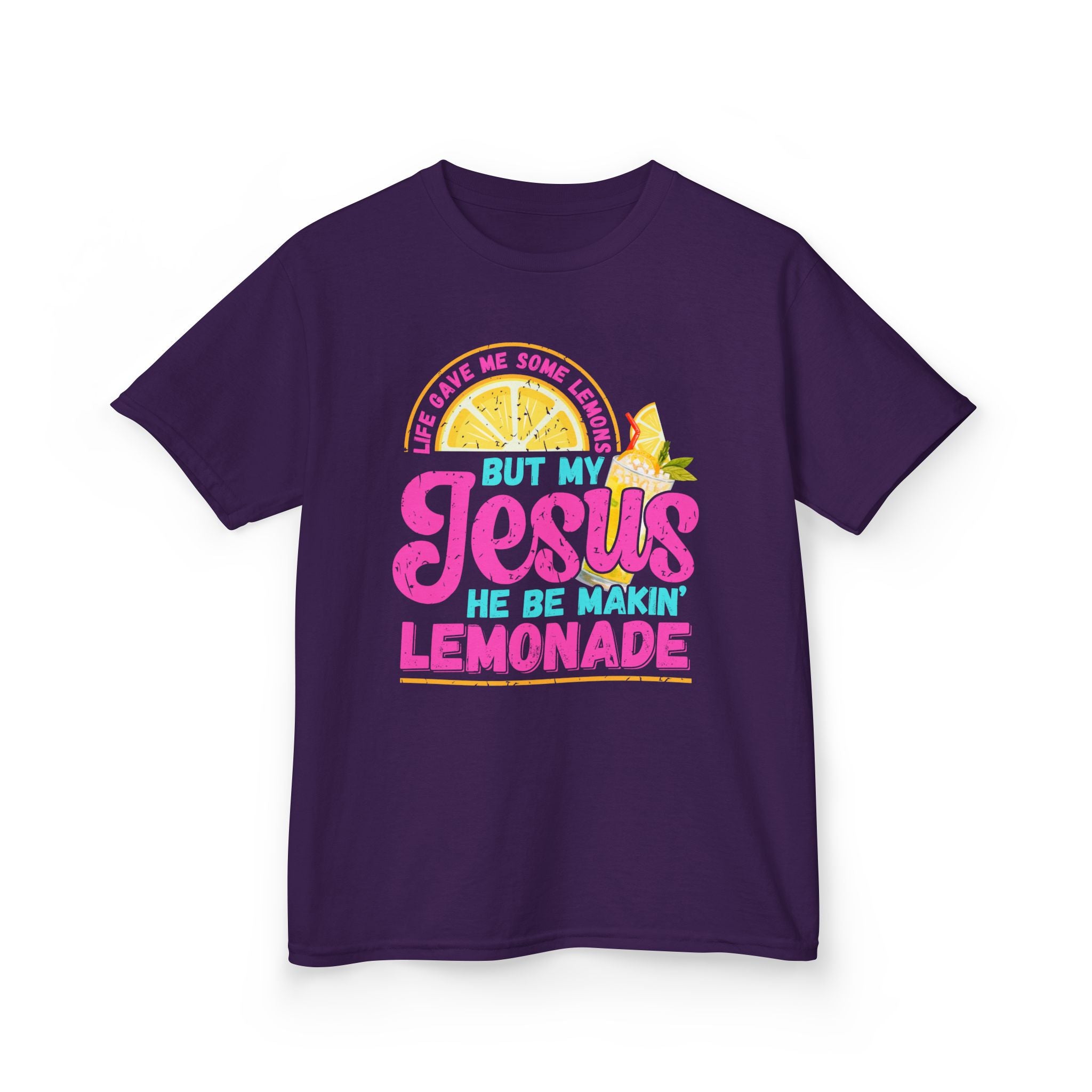 Kids T-Shirt — “But My Jesus He Be Makin’ Lemonade” Christian Lemonade Tee