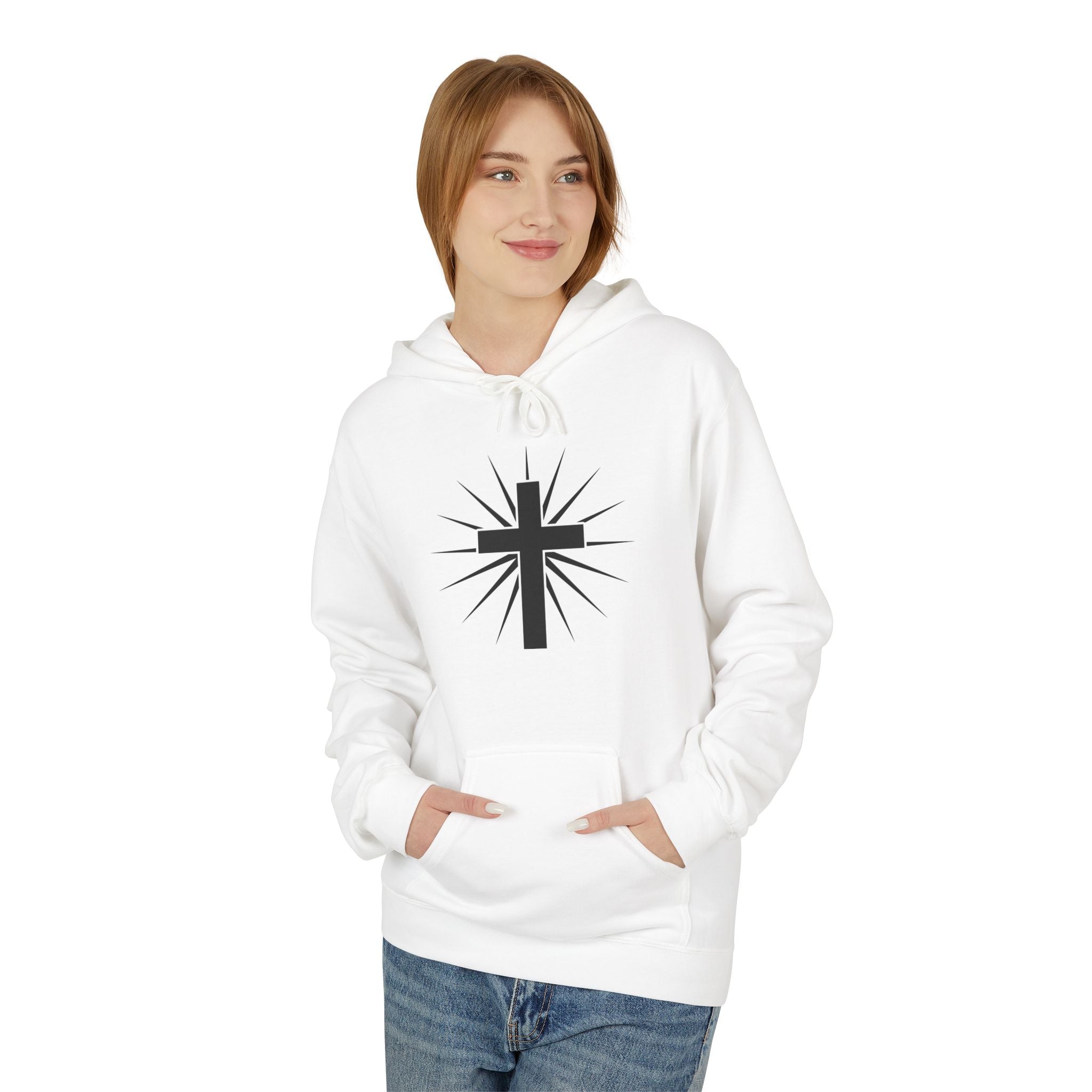 'God Child' Vertical Script with Radiant Cross Design