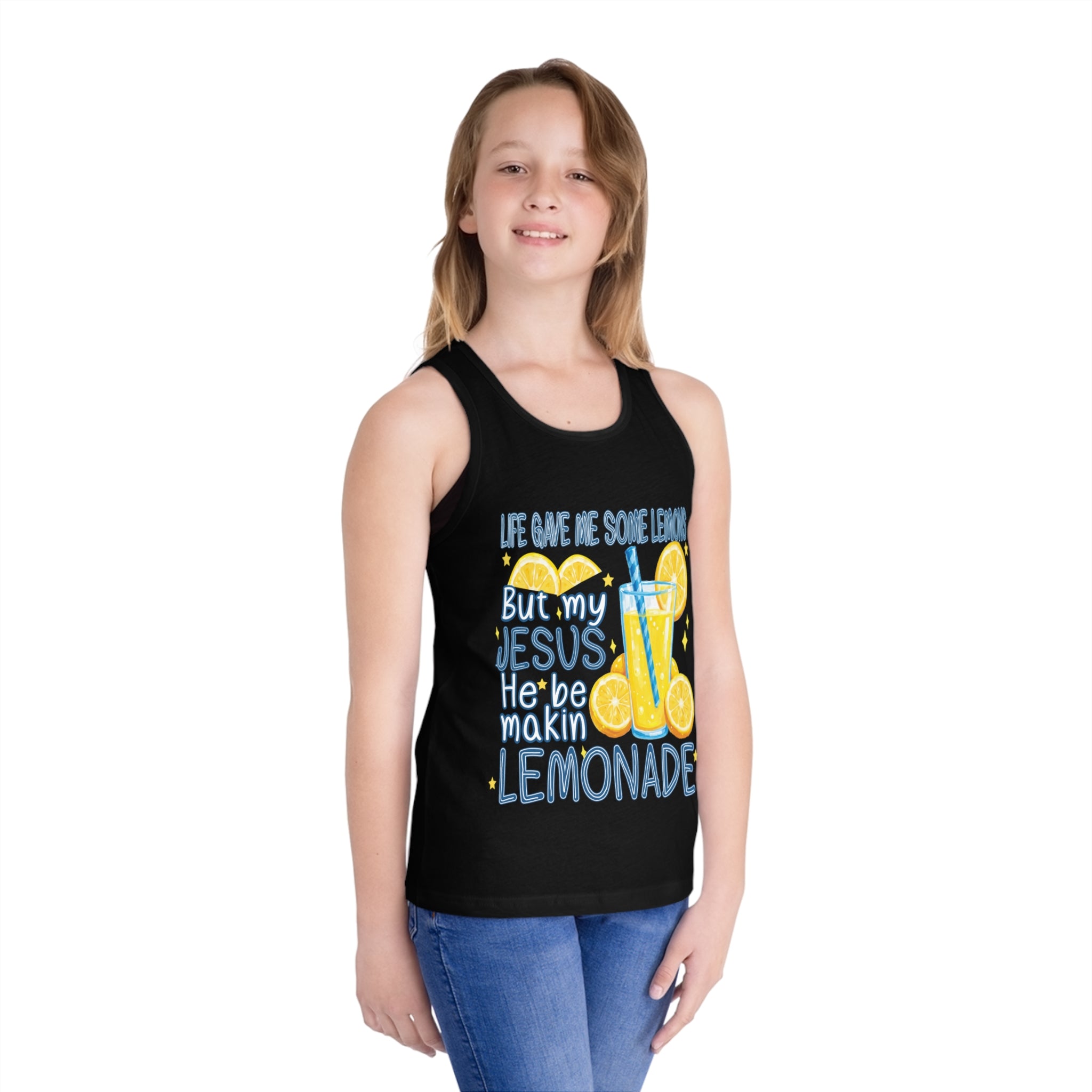 Kid Tank Top — "Life Gave Me Some Lemons But My Jesus He Be Makin' Lemonade"