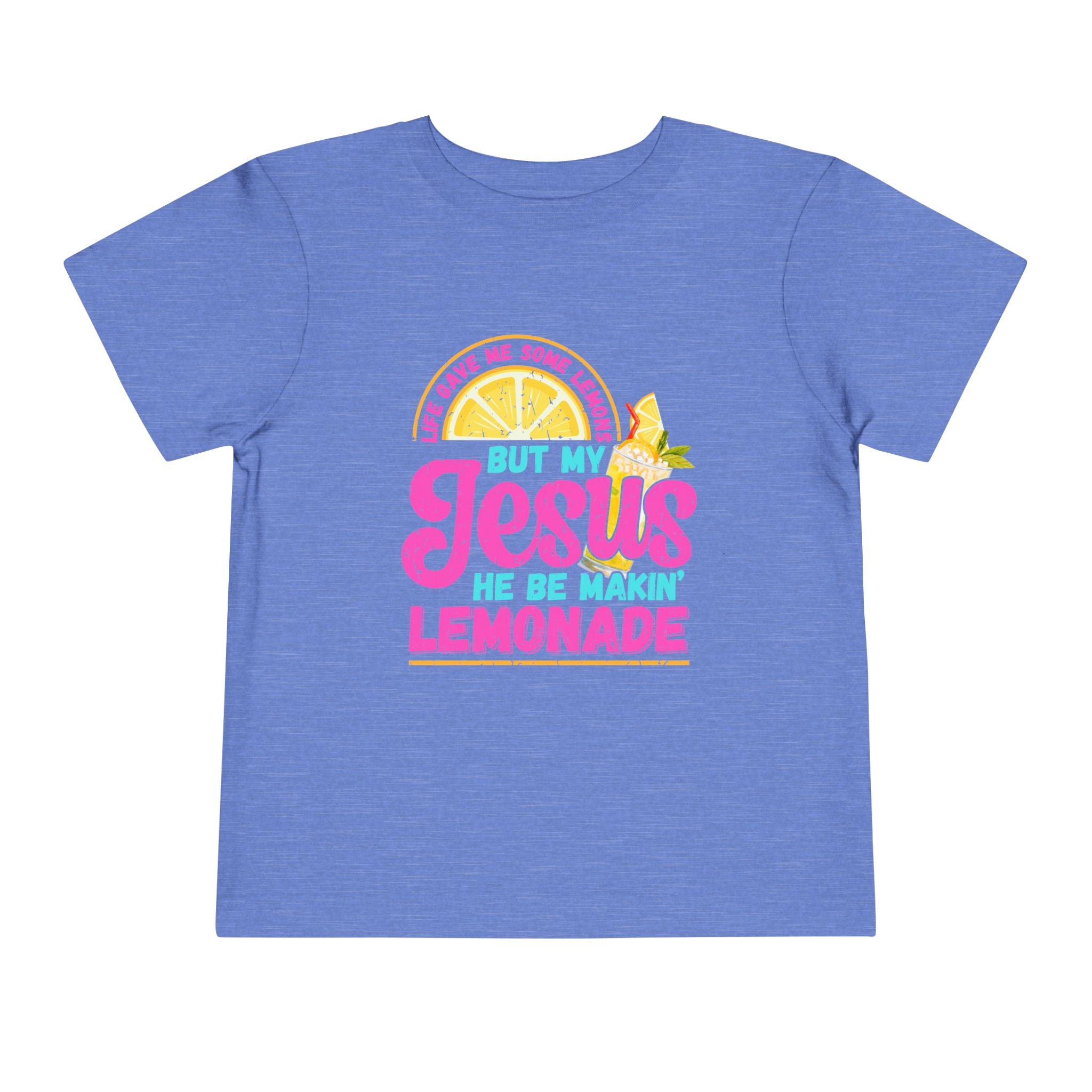 Toddler Tee - "But My Jesus He Be Makin' Lemonade" Bright Christian Kids Shirt