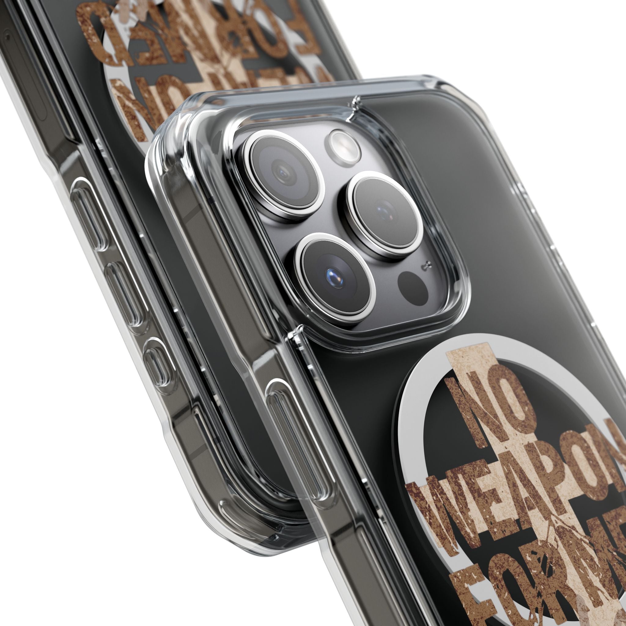Magnetic Clear Phone Case "No Weapon Formed Shall Prosper"