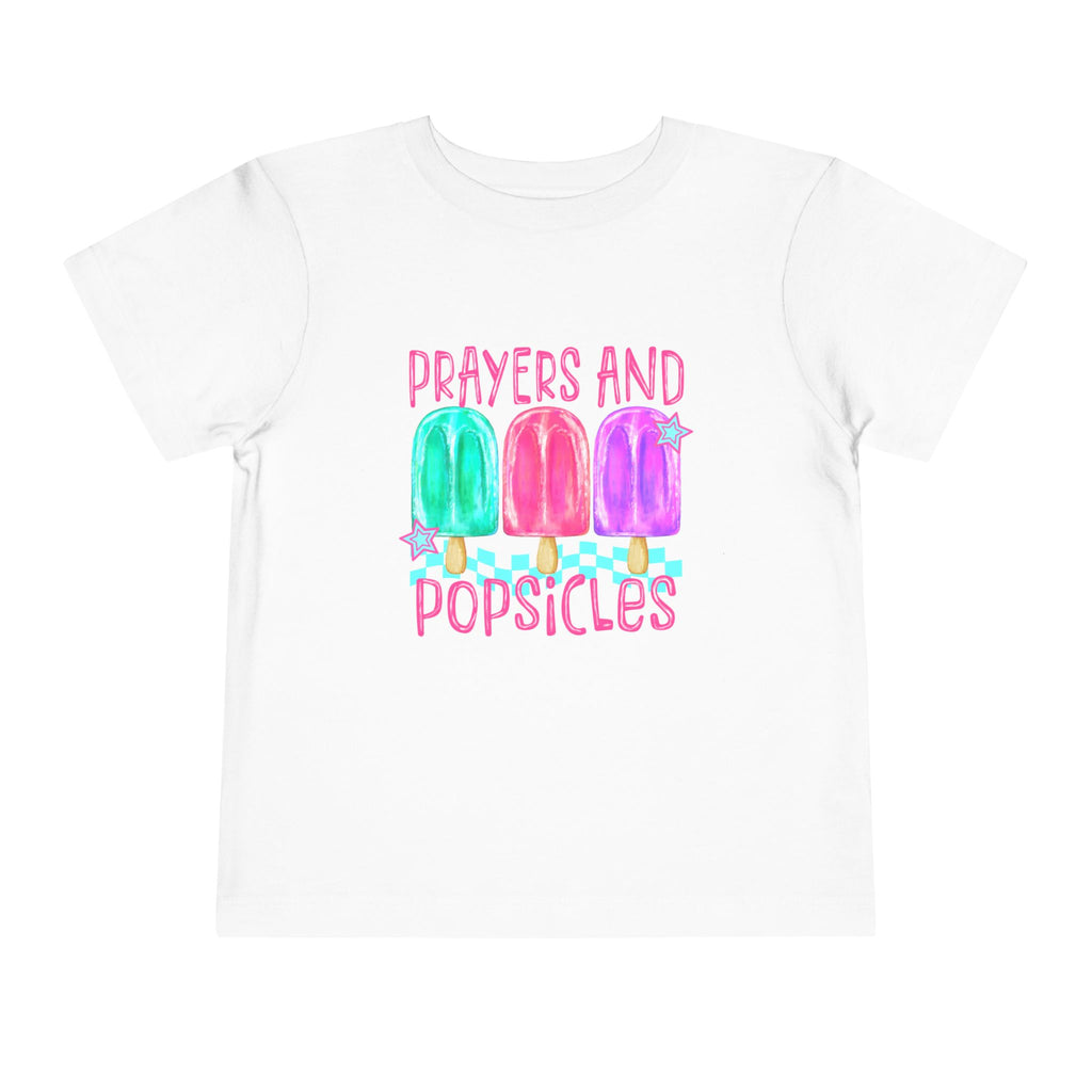Toddler Tee - "Prayers and Popsicles" Colorful Popsicle