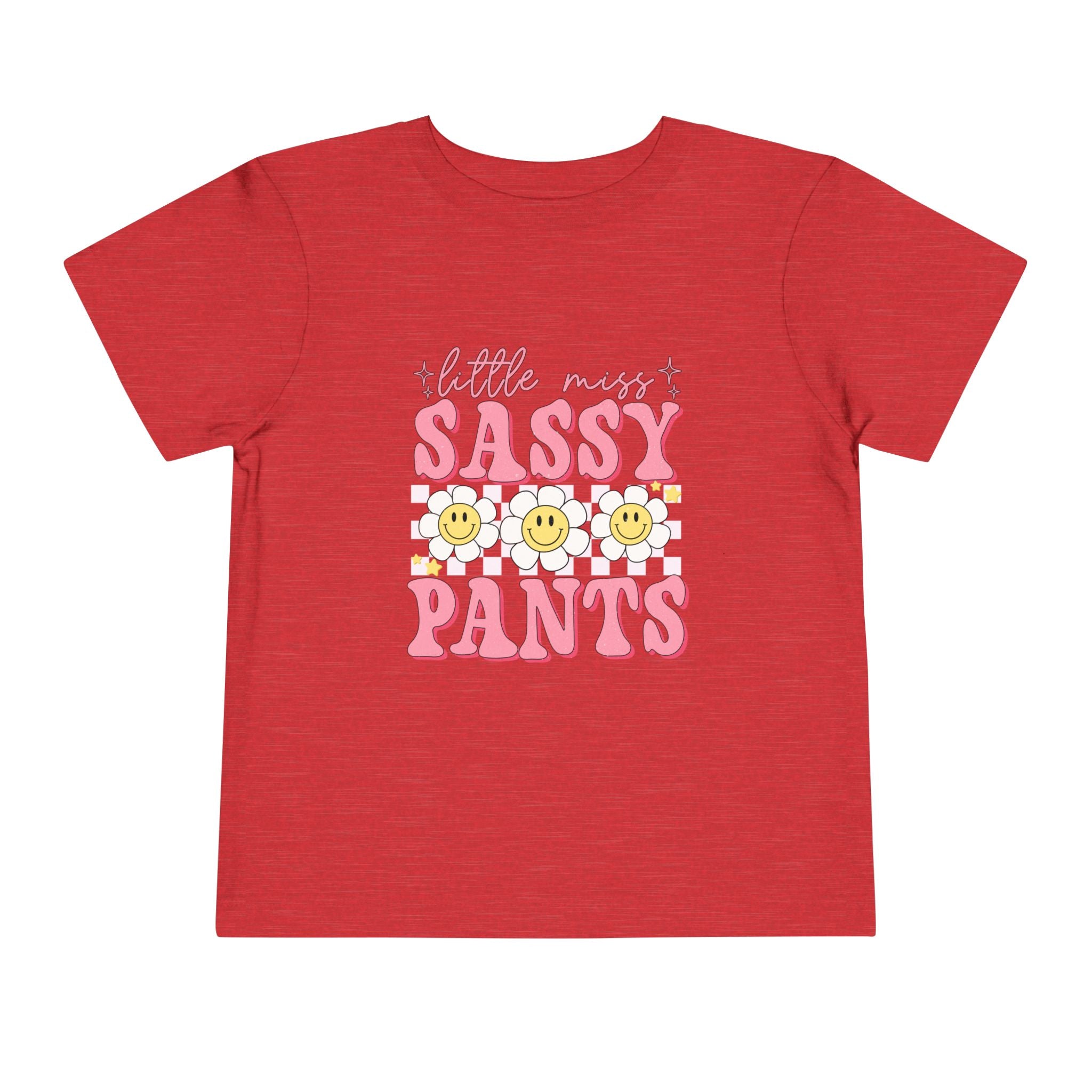 Toddler Tee — "Little Miss Sassy Pants" Pink Daisy Graphic