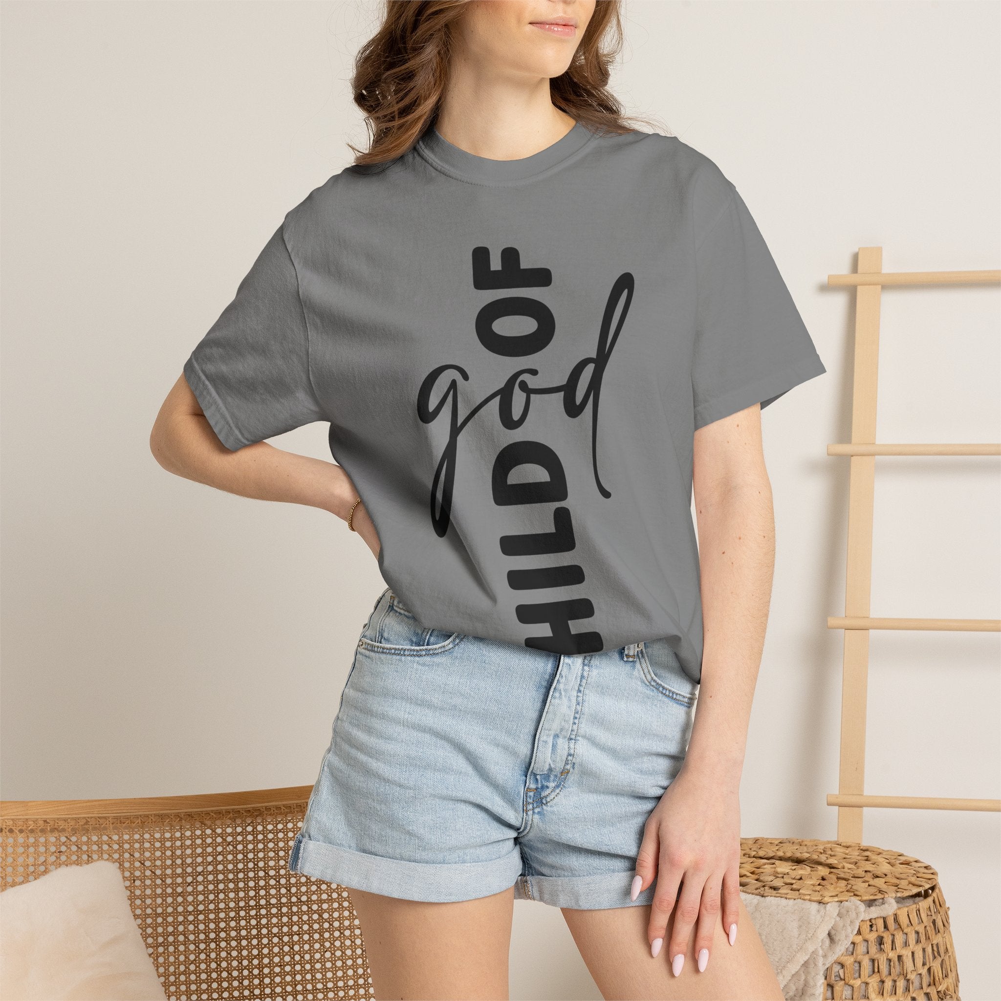 Child of God T-Shirt — Vertical Script Faith Tee