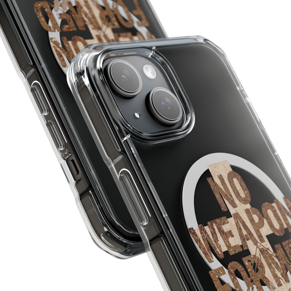 Magnetic Clear Phone Case "No Weapon Formed Shall Prosper"