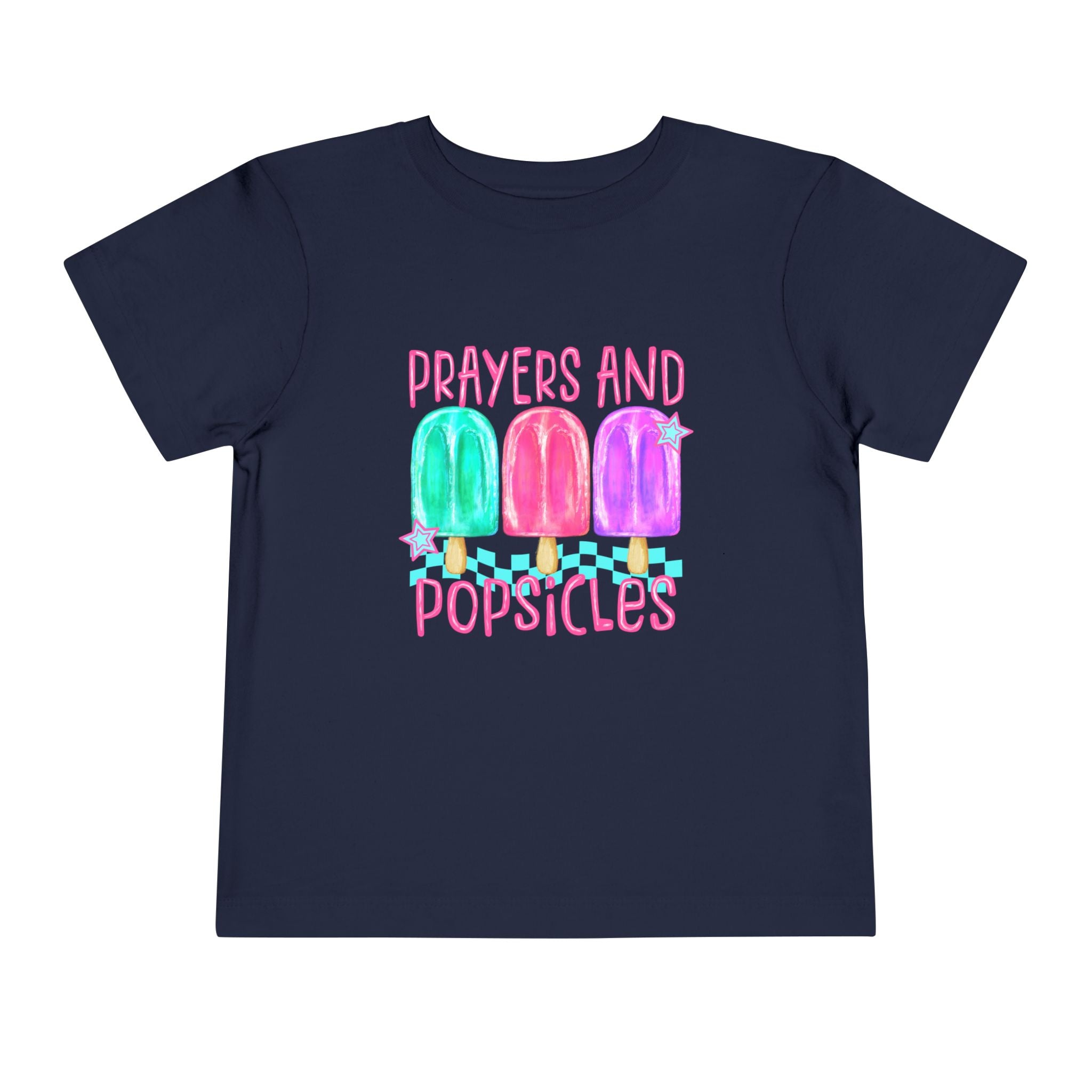 Toddler Tee - "Prayers and Popsicles" Colorful Popsicle