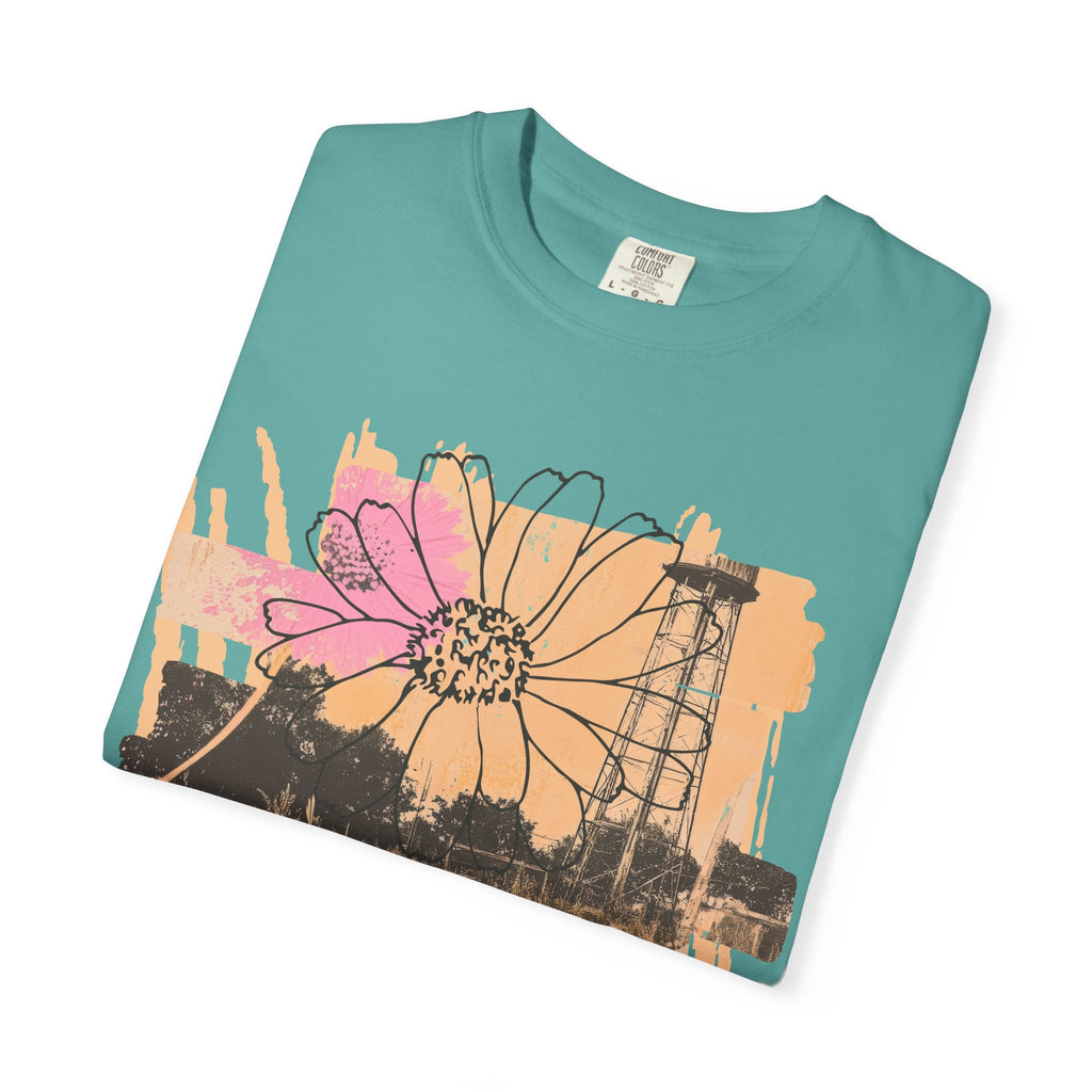 Daisy Field Graphic T-Shirt — 'Sprinkled With Calm' Floral Sunset Tee
