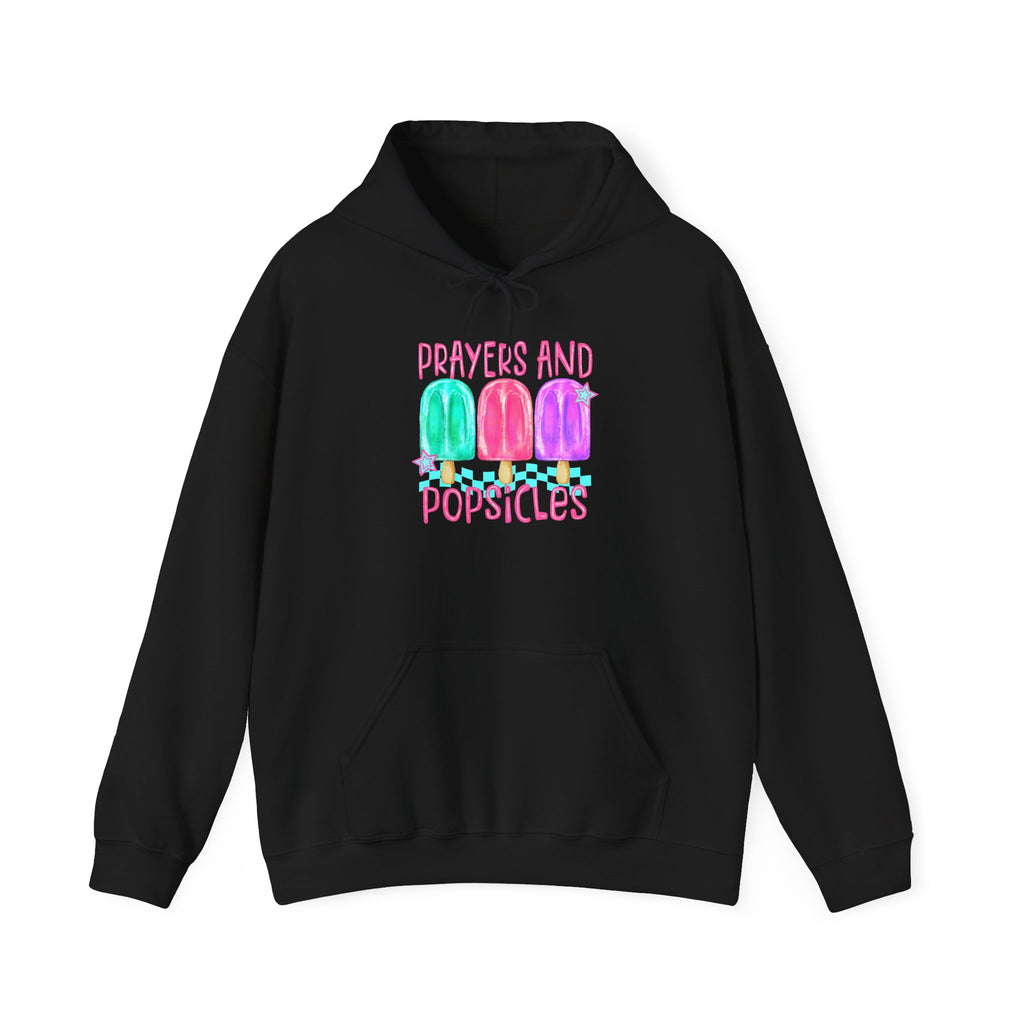 Prayer & Popsicles Hoodie — Cute Pastel Faith Graphic Sweatshirt