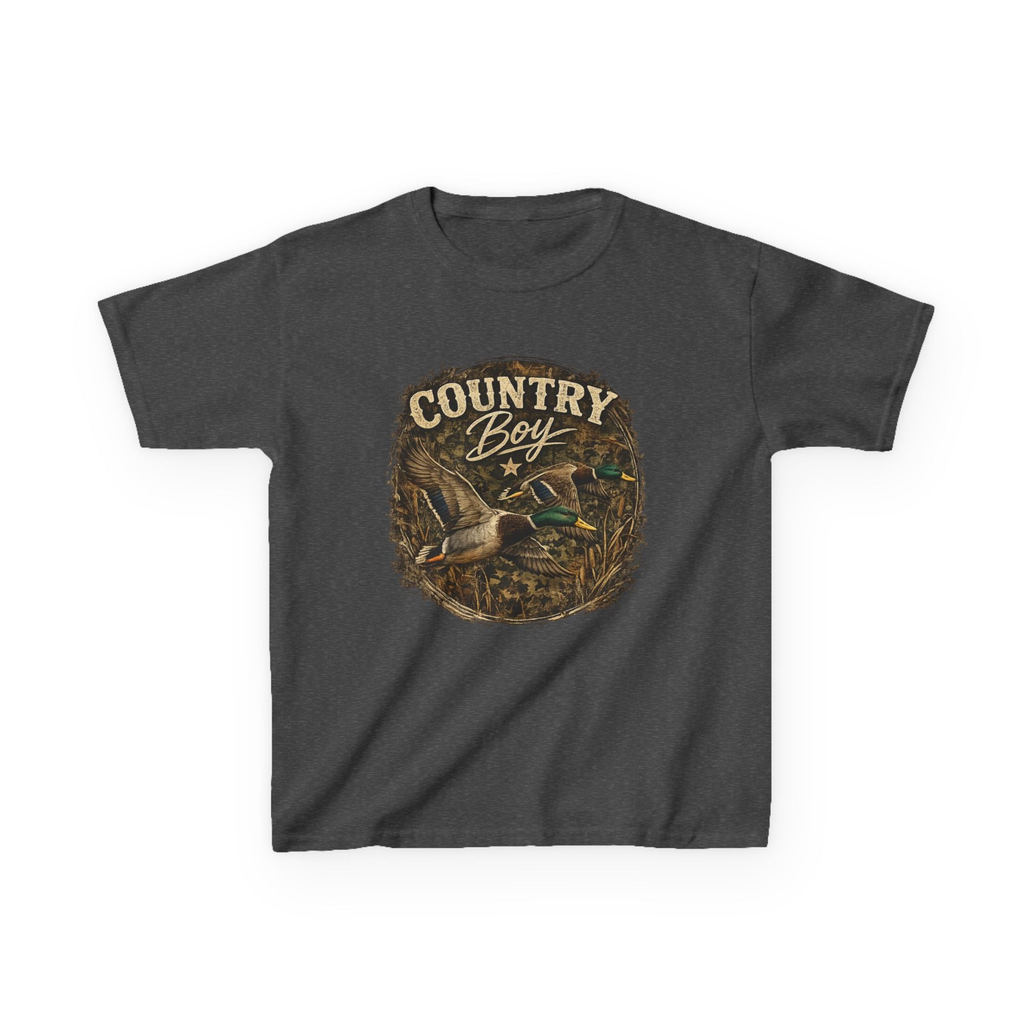 Kids Tee — "Country Boy" Duck Hunting Graphic