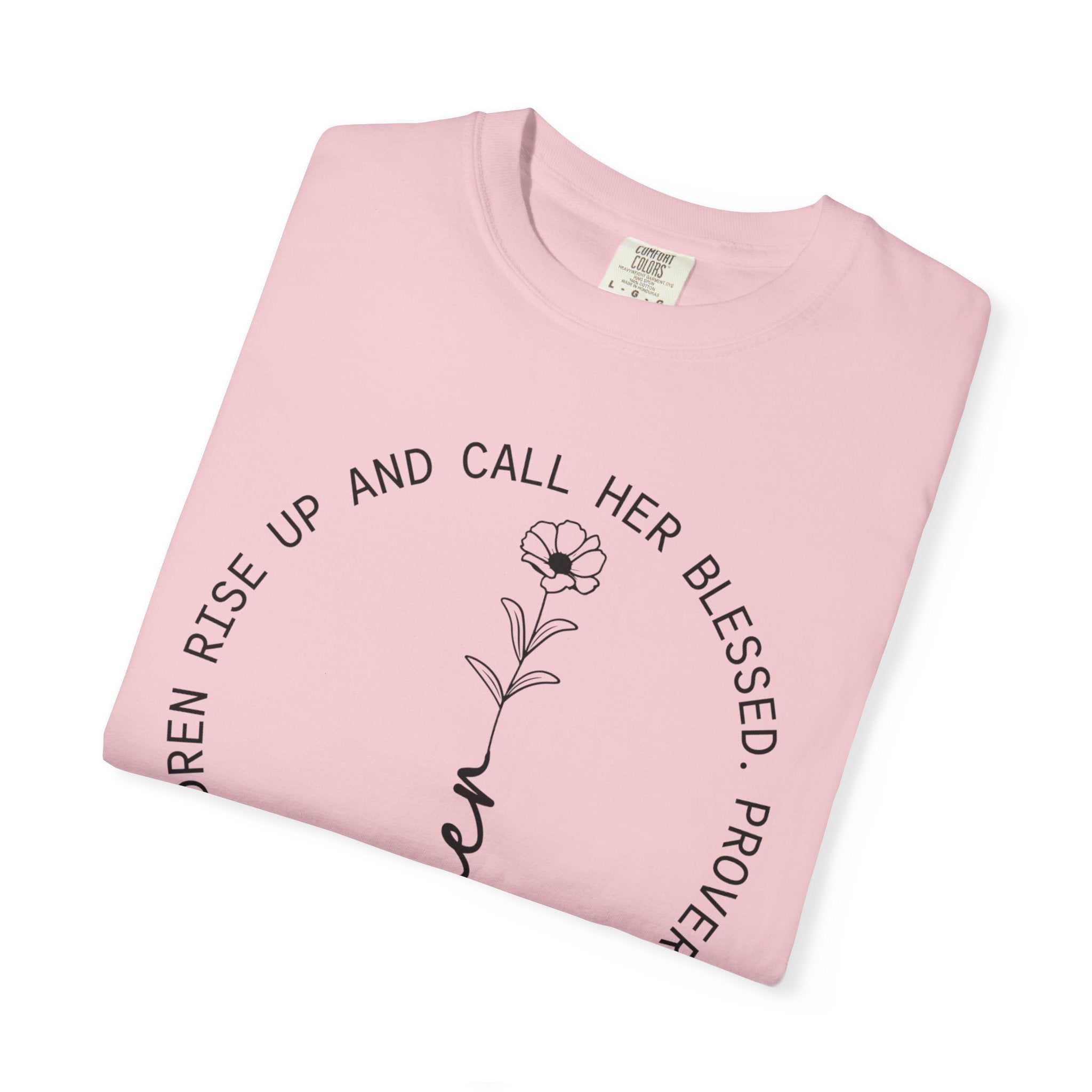 T‑Shirt — “Mother” Floral Scripture Tee (Proverbs 31:28)