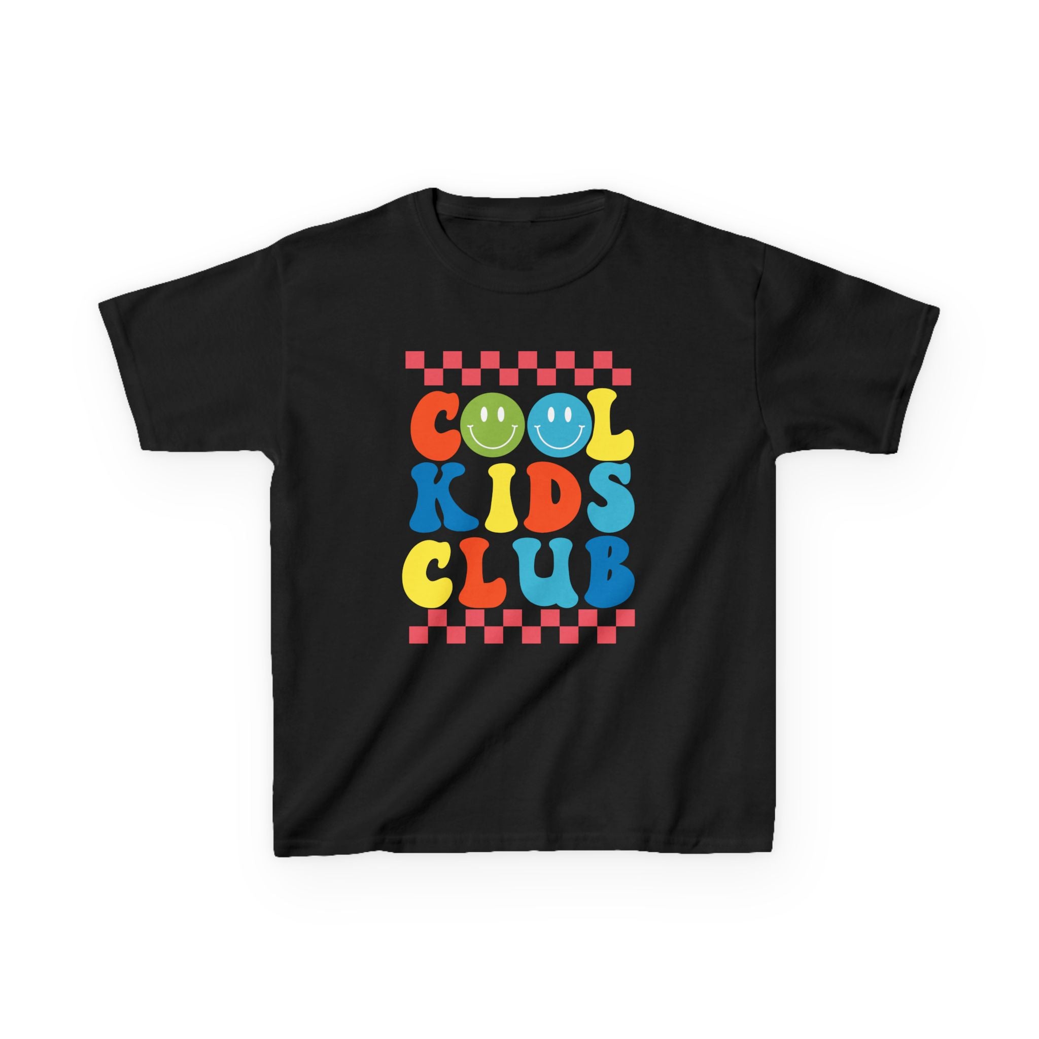 Kids Tee — "Cool Kids Club" Retro Smiley Graphic