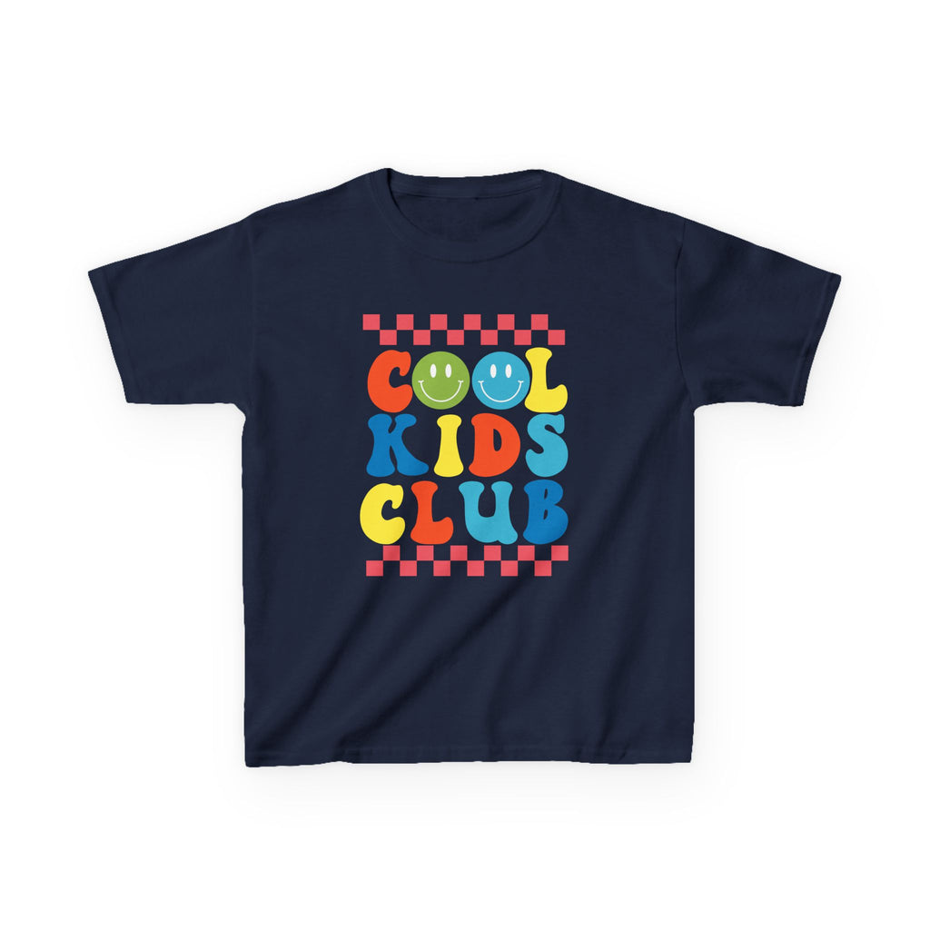 Kids Tee — "Cool Kids Club" Retro Smiley Graphic