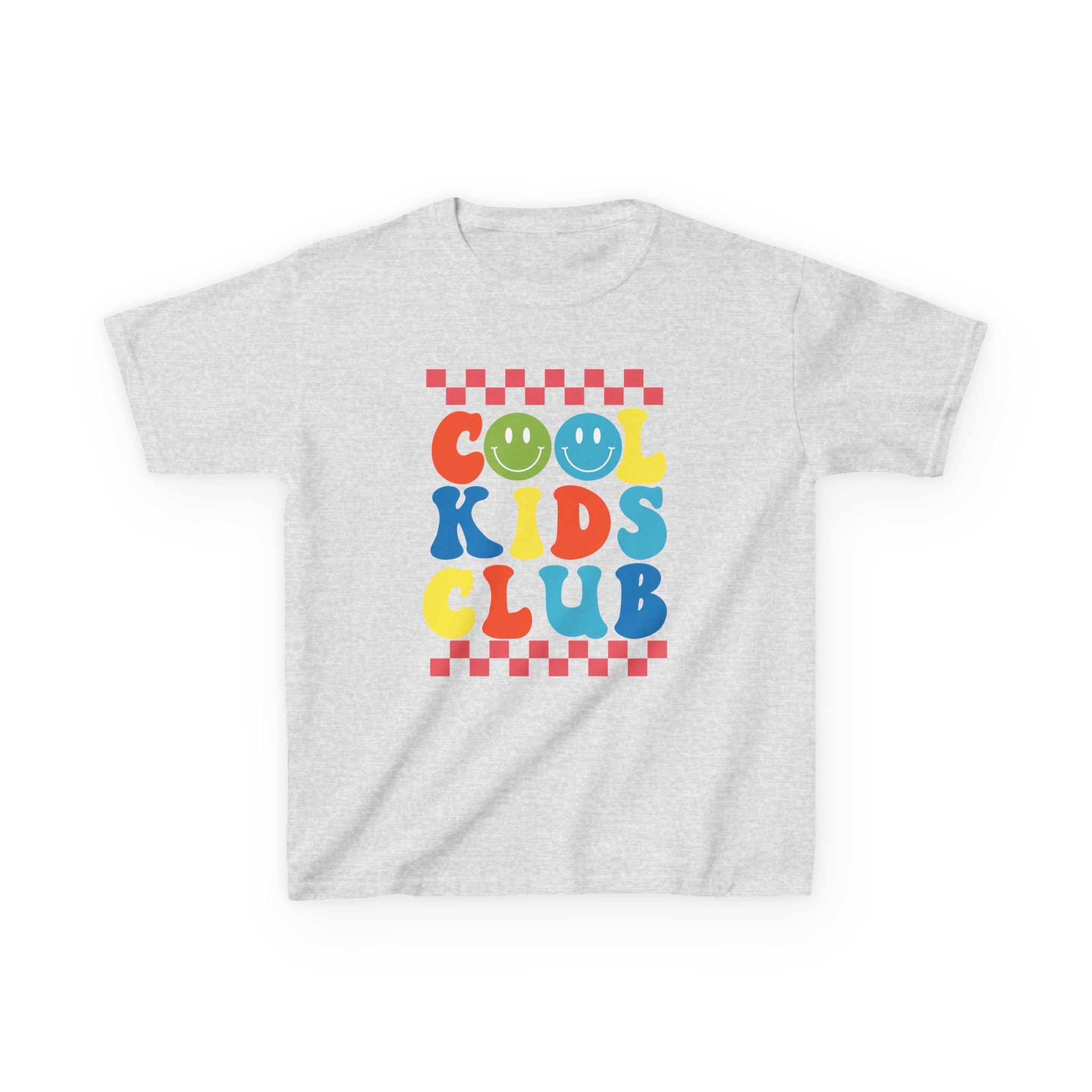 Kids Tee — "Cool Kids Club" Retro Smiley Graphic