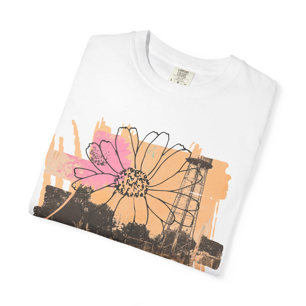 Daisy Field Graphic T-Shirt — 'Sprinkled With Calm' Floral Sunset Tee