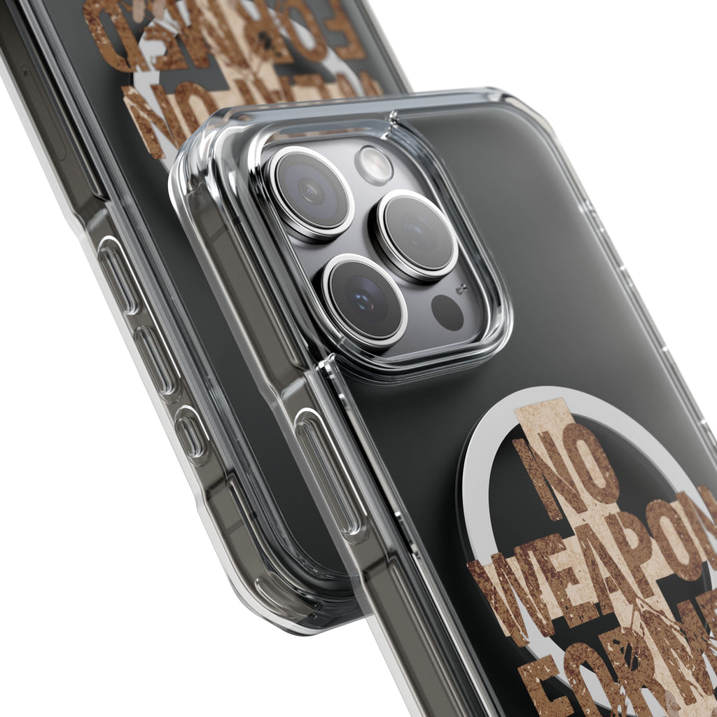 Magnetic Clear Phone Case "No Weapon Formed Shall Prosper"
