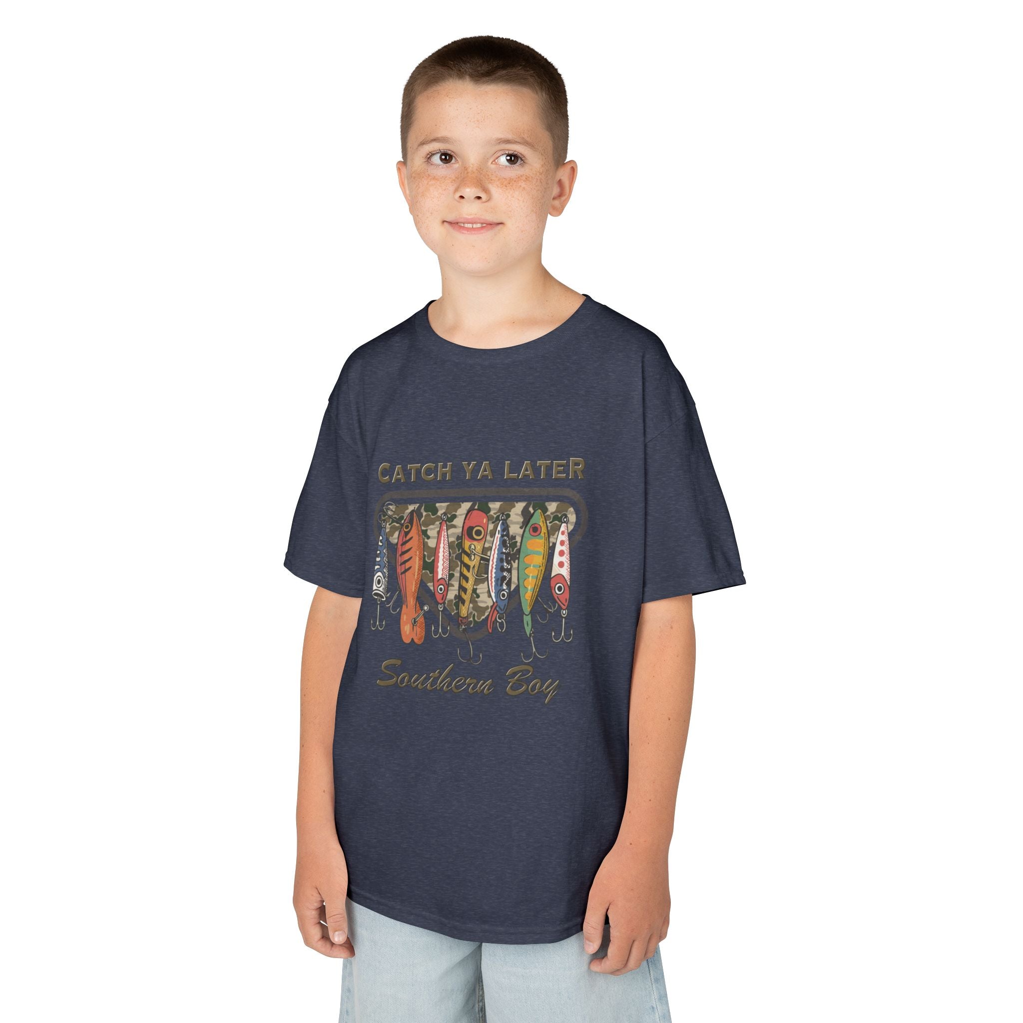 Kids Catch Ya Later Southern Boy" Lure Graphic Tee