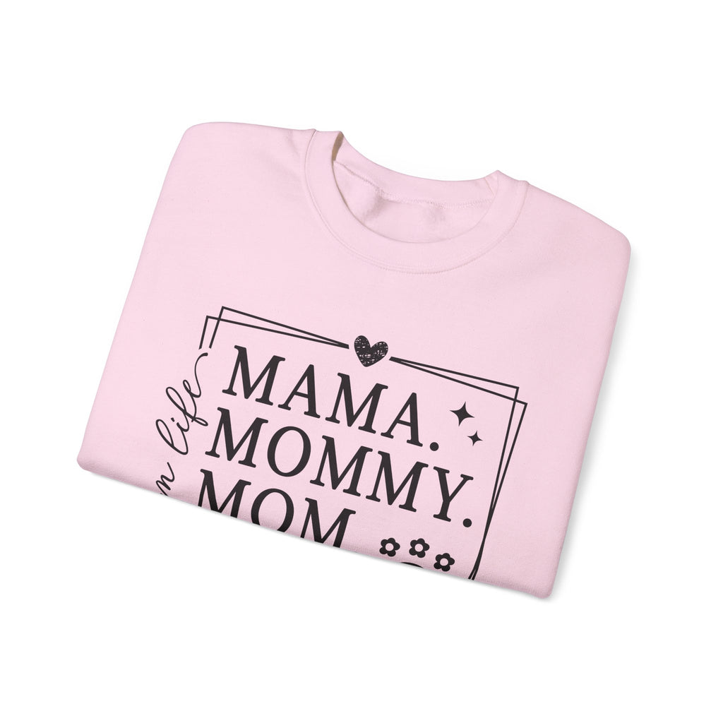 Mama. Mommy. Mom. Bruh. Crewneck Sweatshirt
