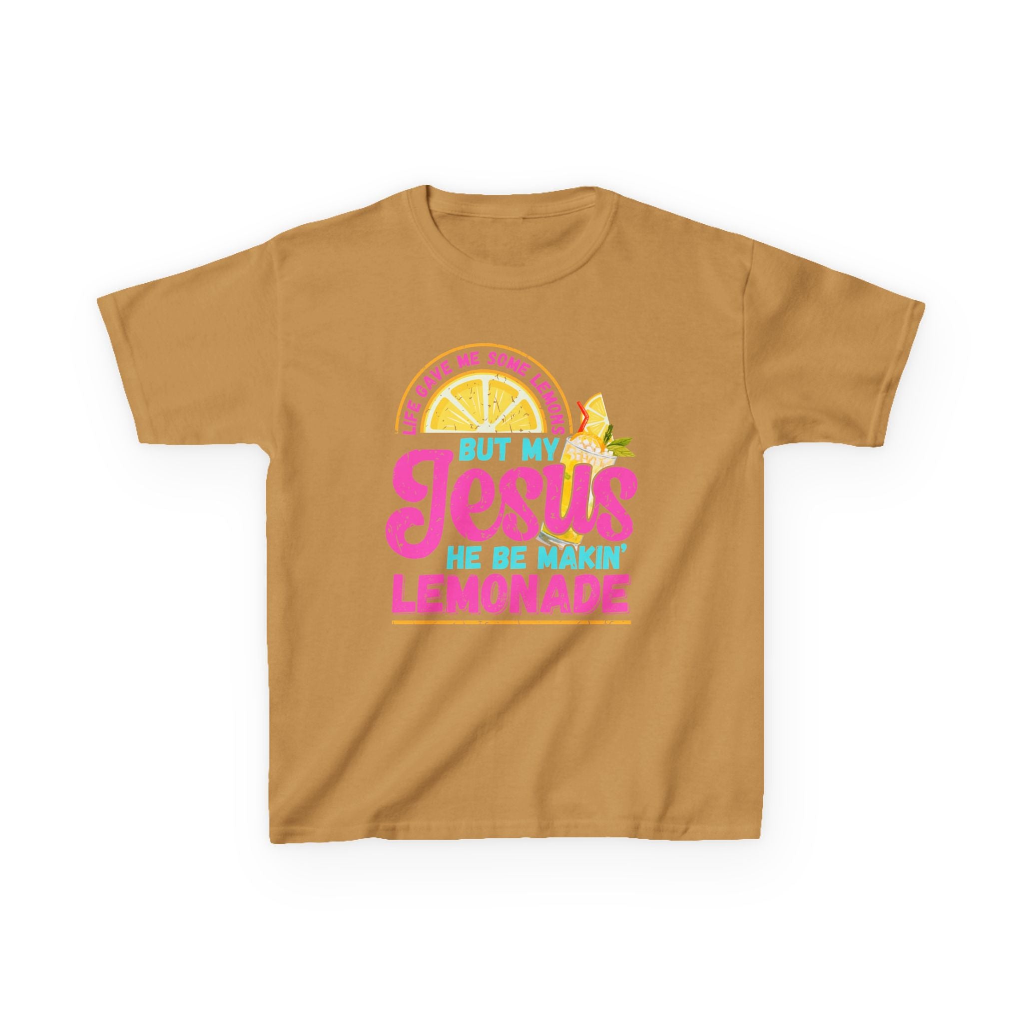 Kids T-Shirt — “But My Jesus He Be Makin’ Lemonade” Christian Lemonade Tee