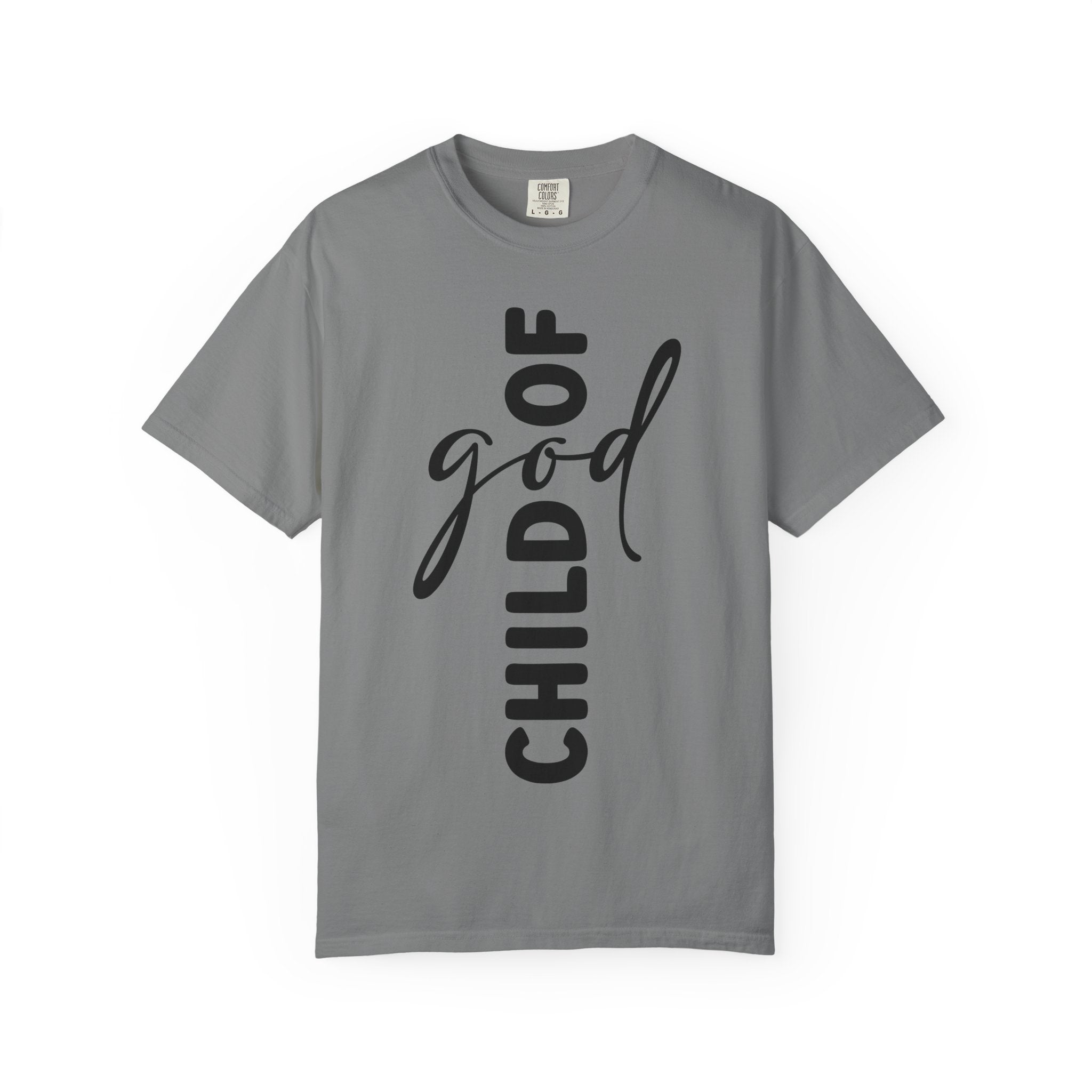 Child of God T-Shirt — Vertical Script Faith Tee