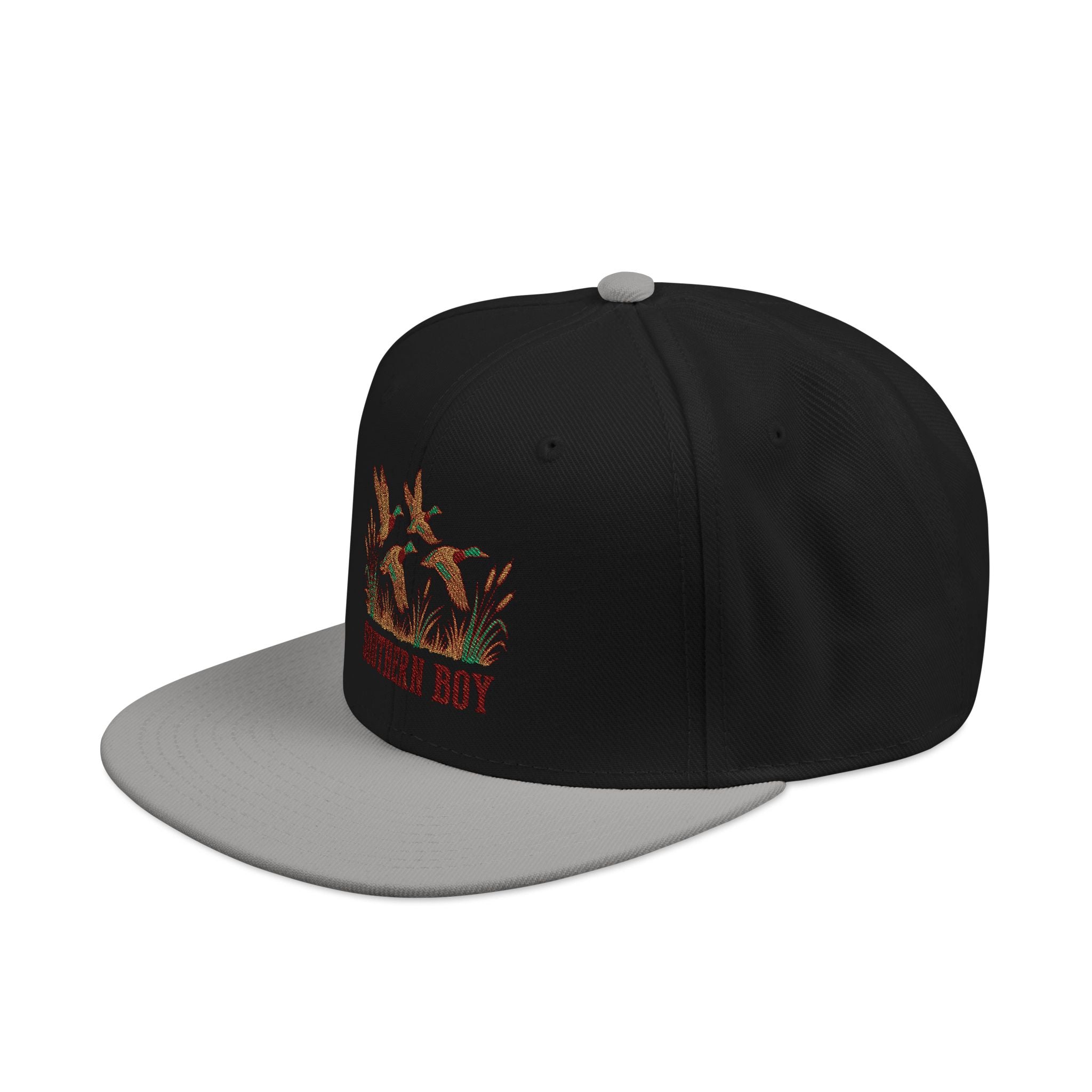 Embroidered Fiery Crown Snapback Hat