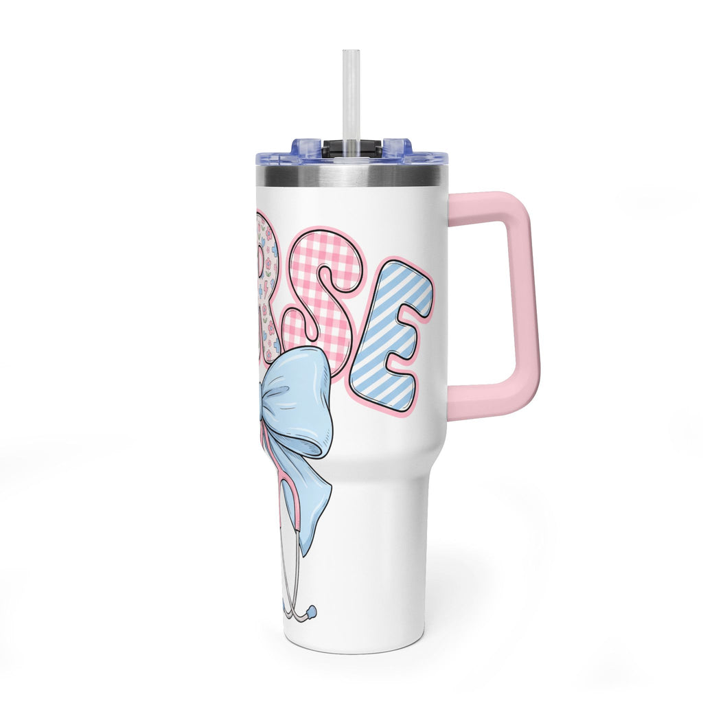 Nurse Bow 40oz Vacuum Tumbler  Insulated Nurse Travel Mug