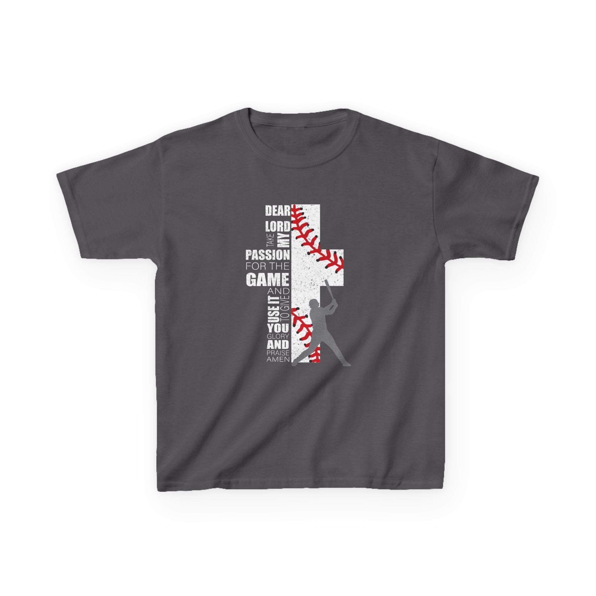 Kids Baseball Cross T-Shirt — 'Passion for the Game' Youth Tee