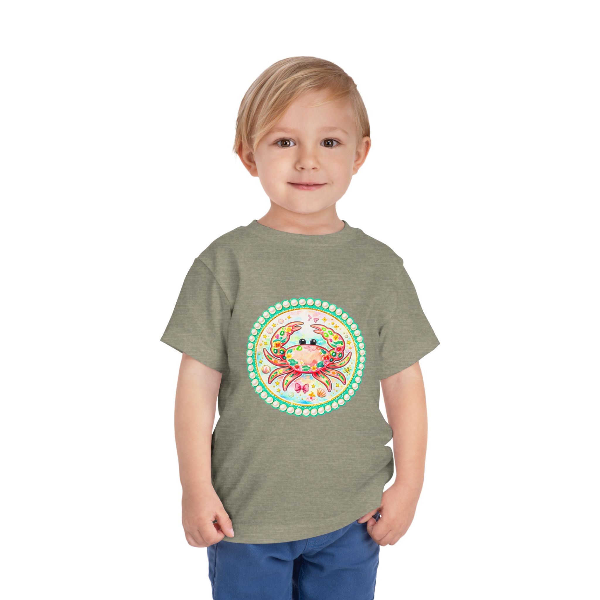 Toddler Tee — Colorful Watercolor Crab Kids Shirt