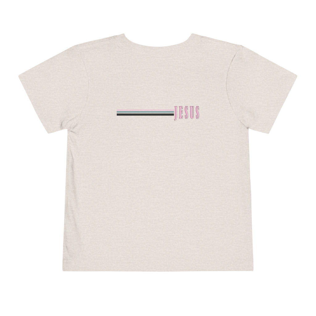 Toddler Tee — "Jesus Loves Me" Pastel Faith Graphic