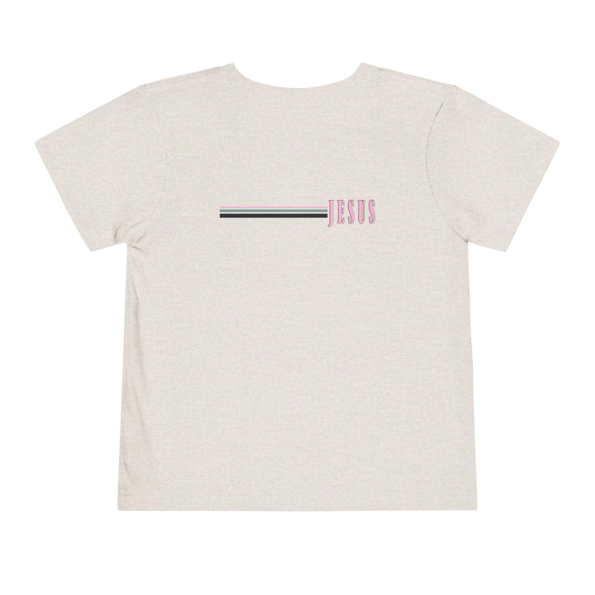 Toddler Tee — "Jesus Loves Me" Pastel Faith Graphic