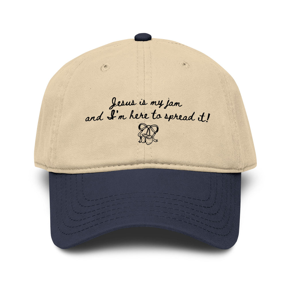 Embroidered 'Jesus is my Jam' Washed Baseball Cap