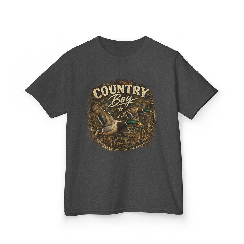 Kids Tee — "Country Boy" Duck Hunting Graphic